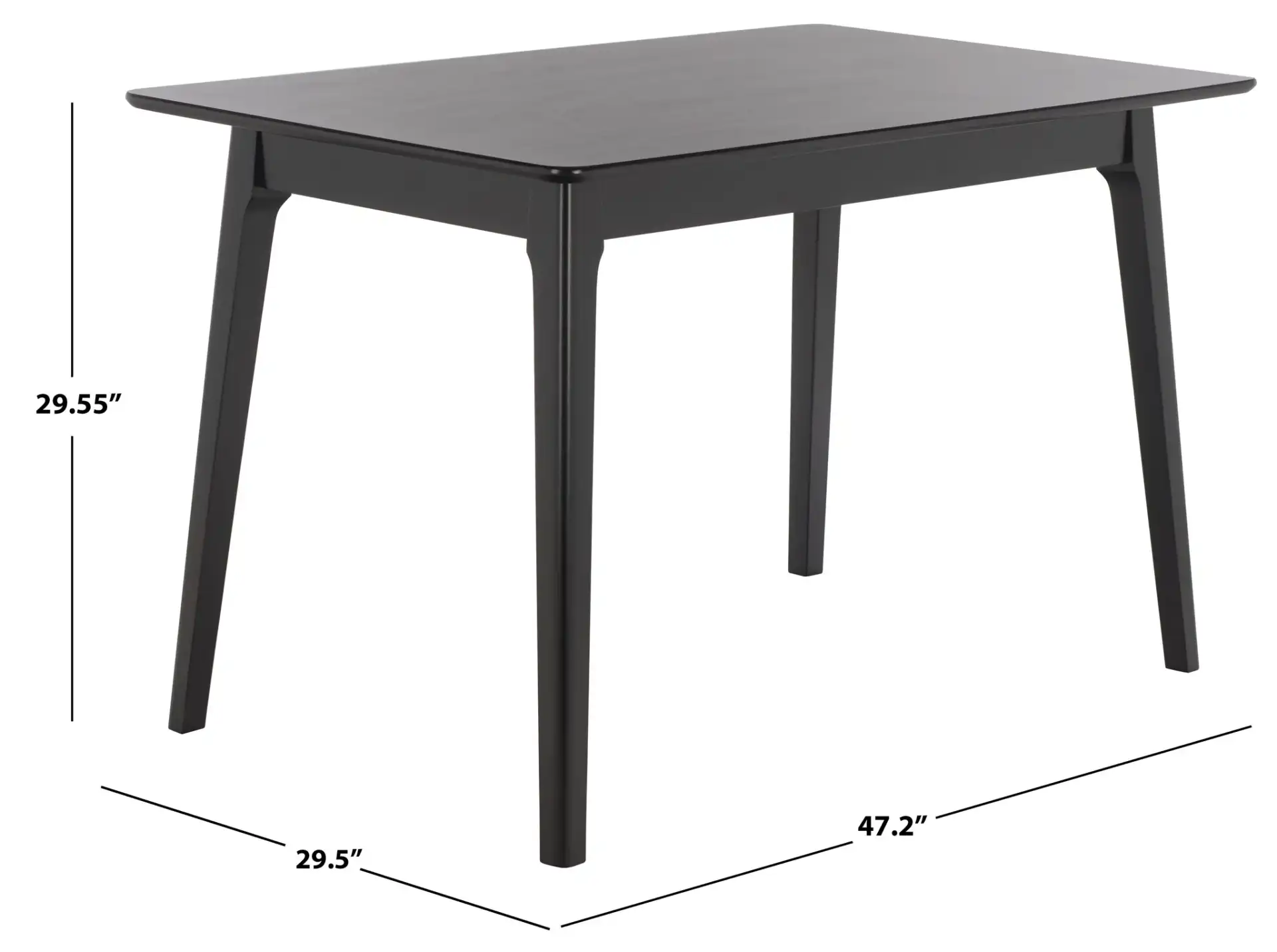 Forus Dining Table in Black, detail view