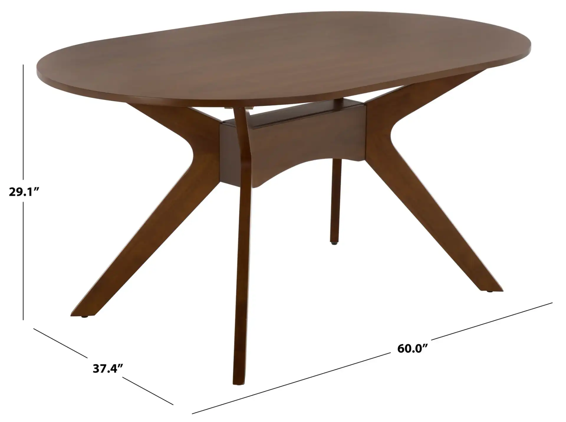 Vanston Dining Table in Walnut, detail view