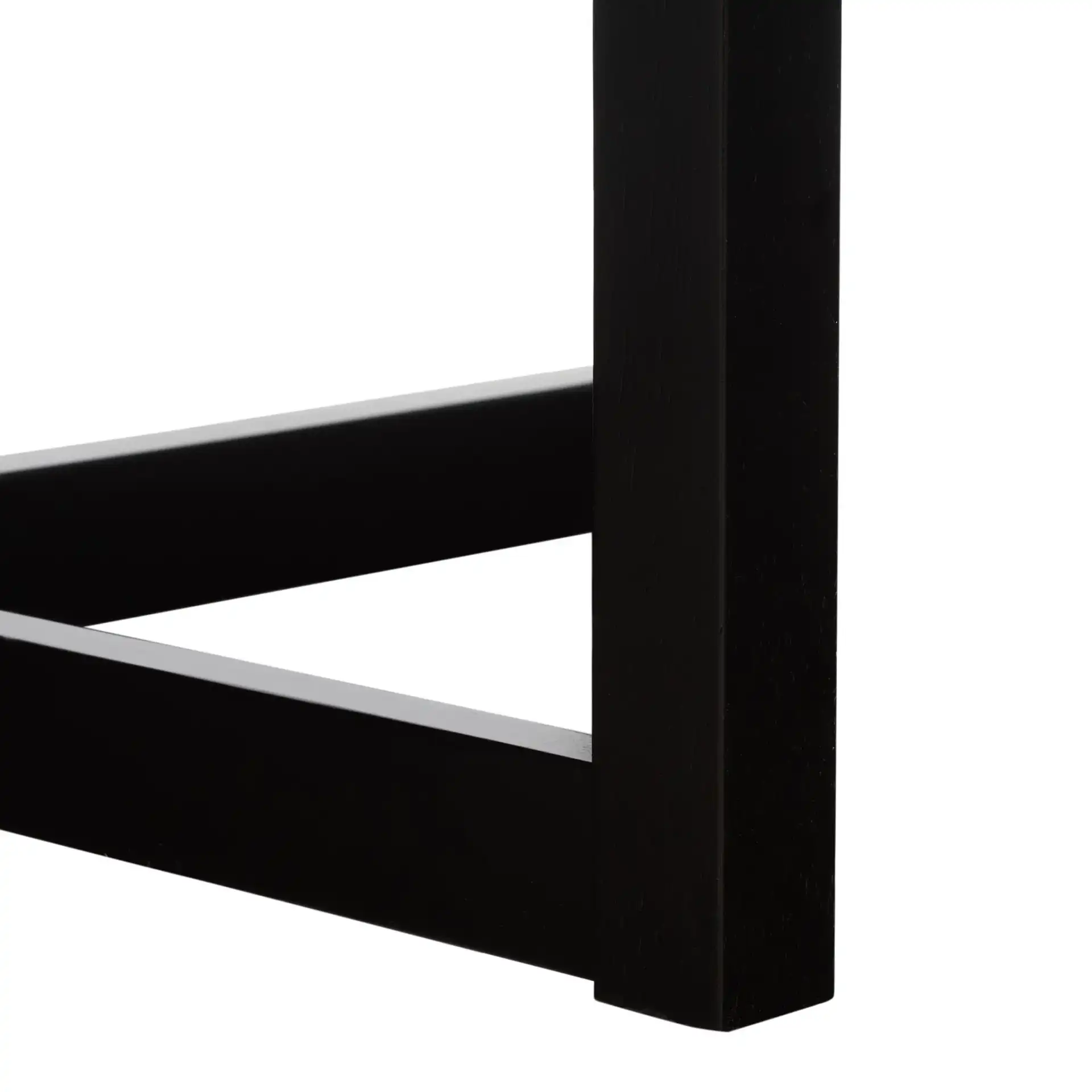 Roz Folding Round Dining Table in Black, detail view