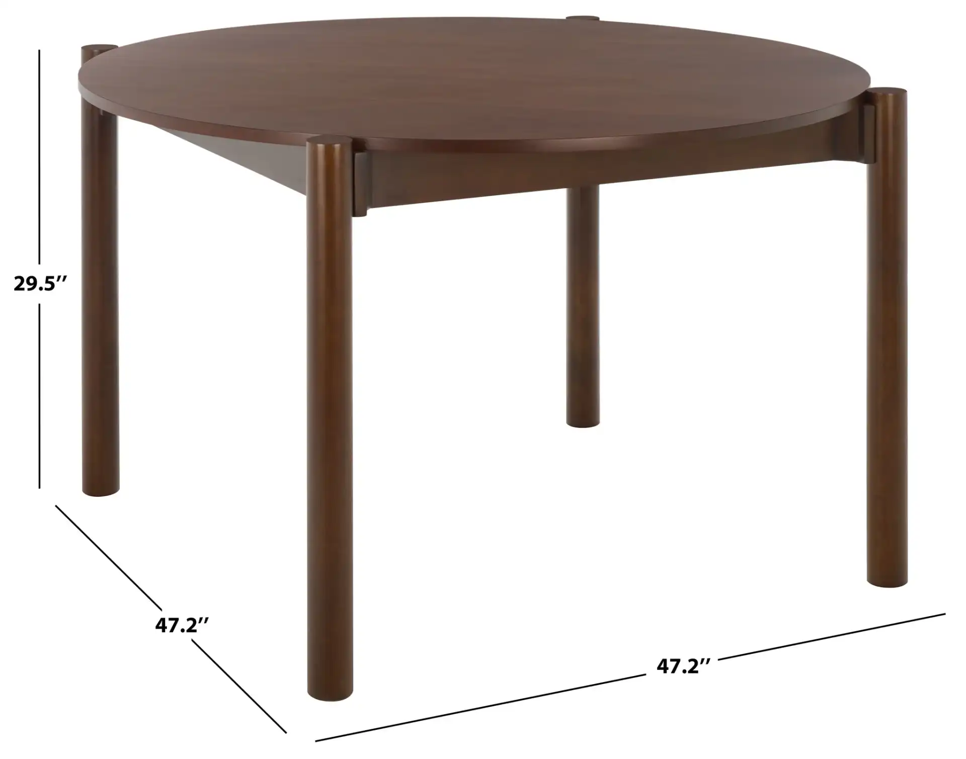 Naomina Dining Table in Walnut, detail view