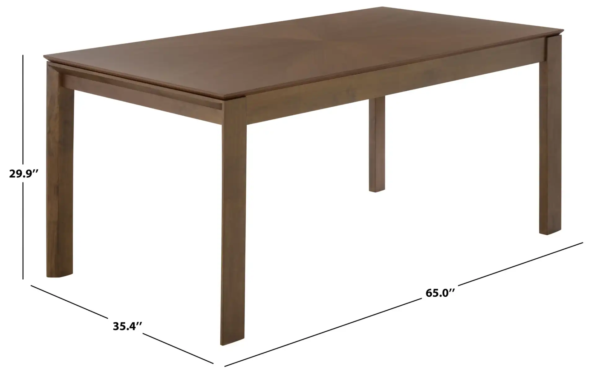 Melo Dining Table in Walnut, detail view