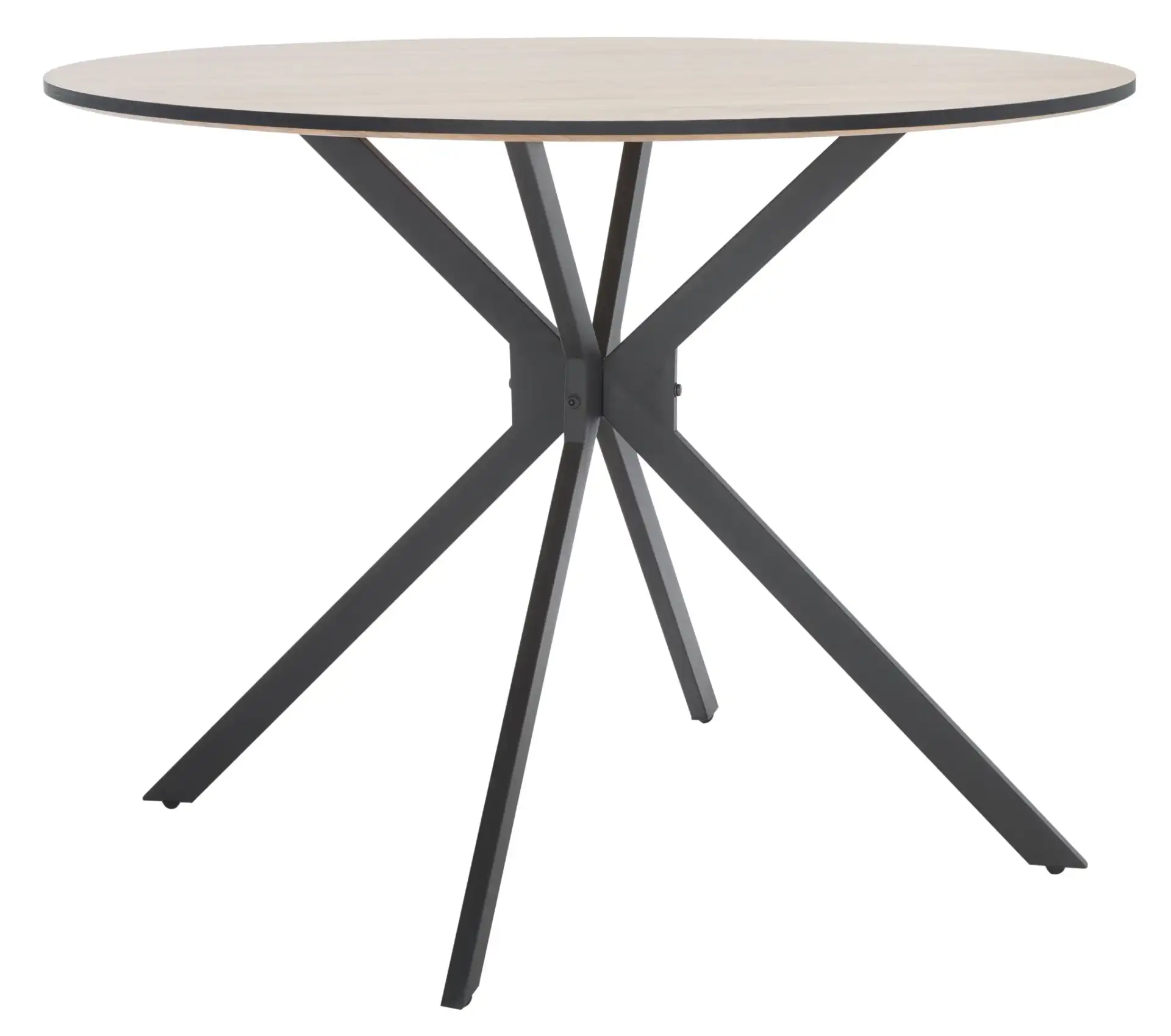 Rixley Dining Table in Natural / Black, detail view