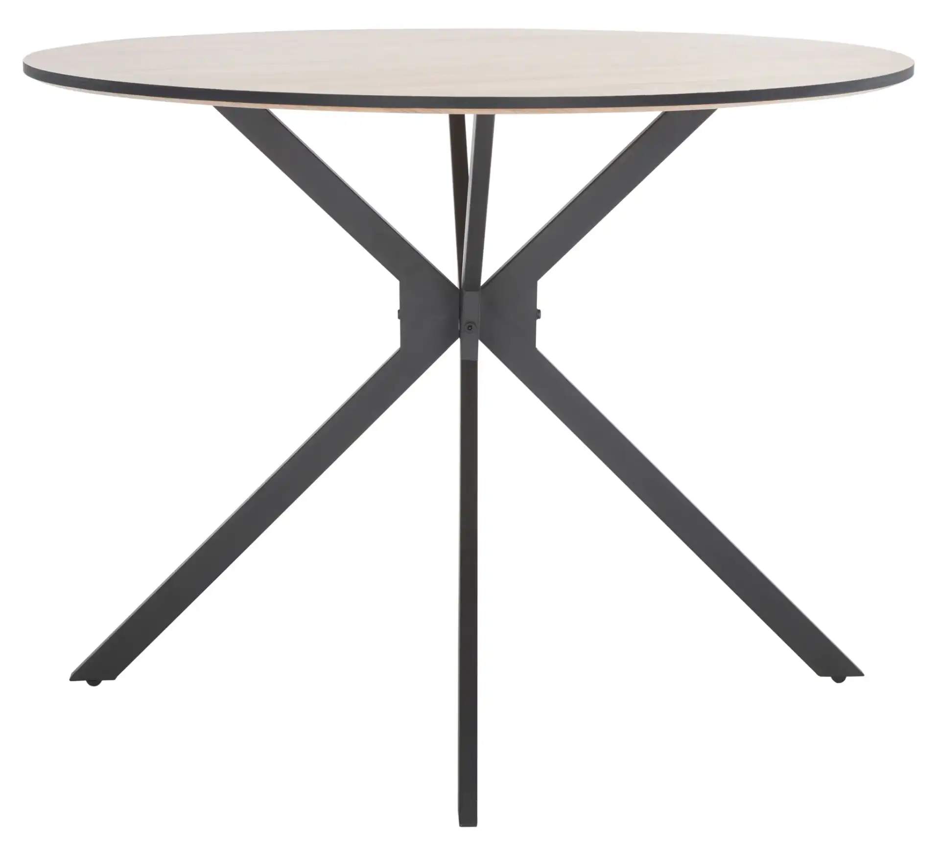 Rixley Dining Table in Natural / Black, detail view