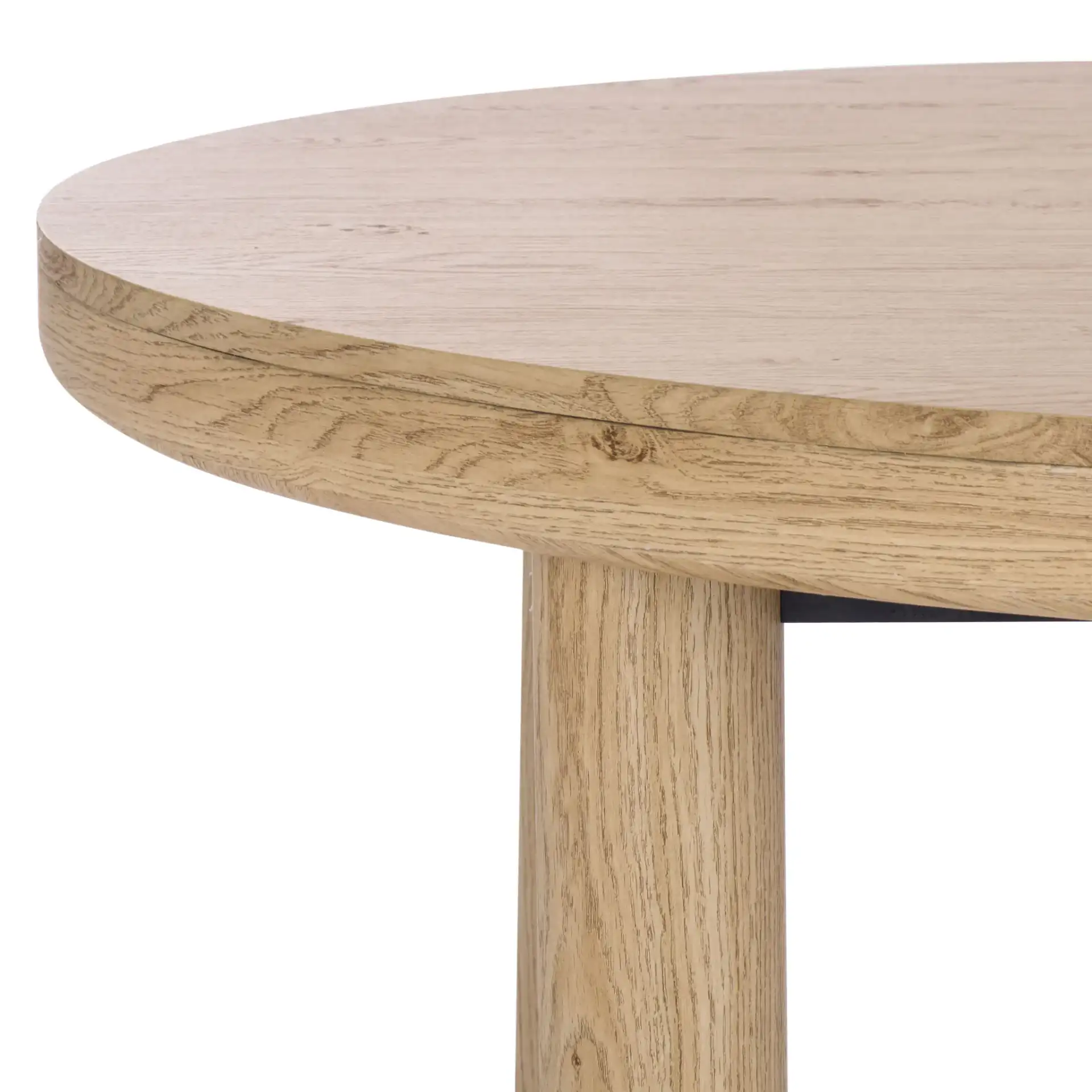 Detroitee Round Dining Table in Natural in a styled room
