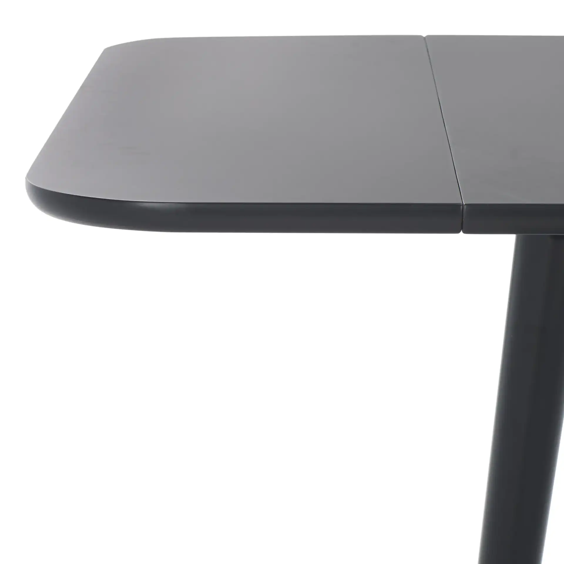 Damarius Drop Leaf Table in Matte Black in a styled room