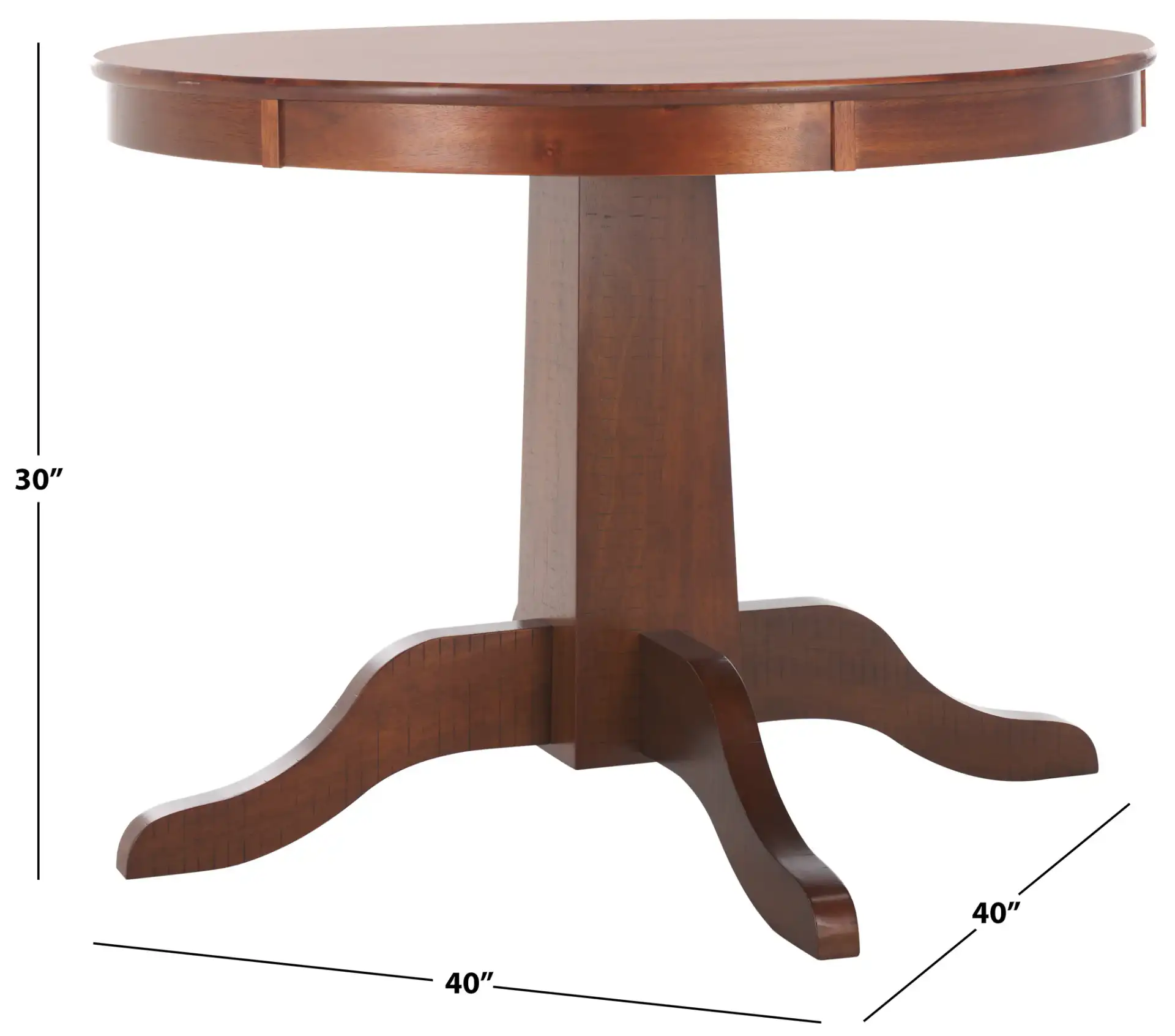 Sergio Round Dining Table in Rustic Cafe, detail view
