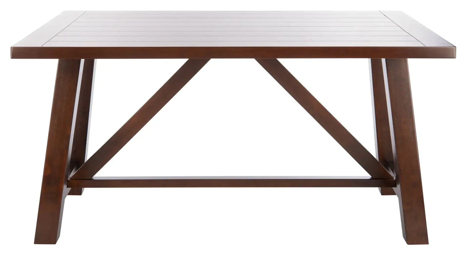 Ainslee Rectangle Dining Table in Brown, detail view