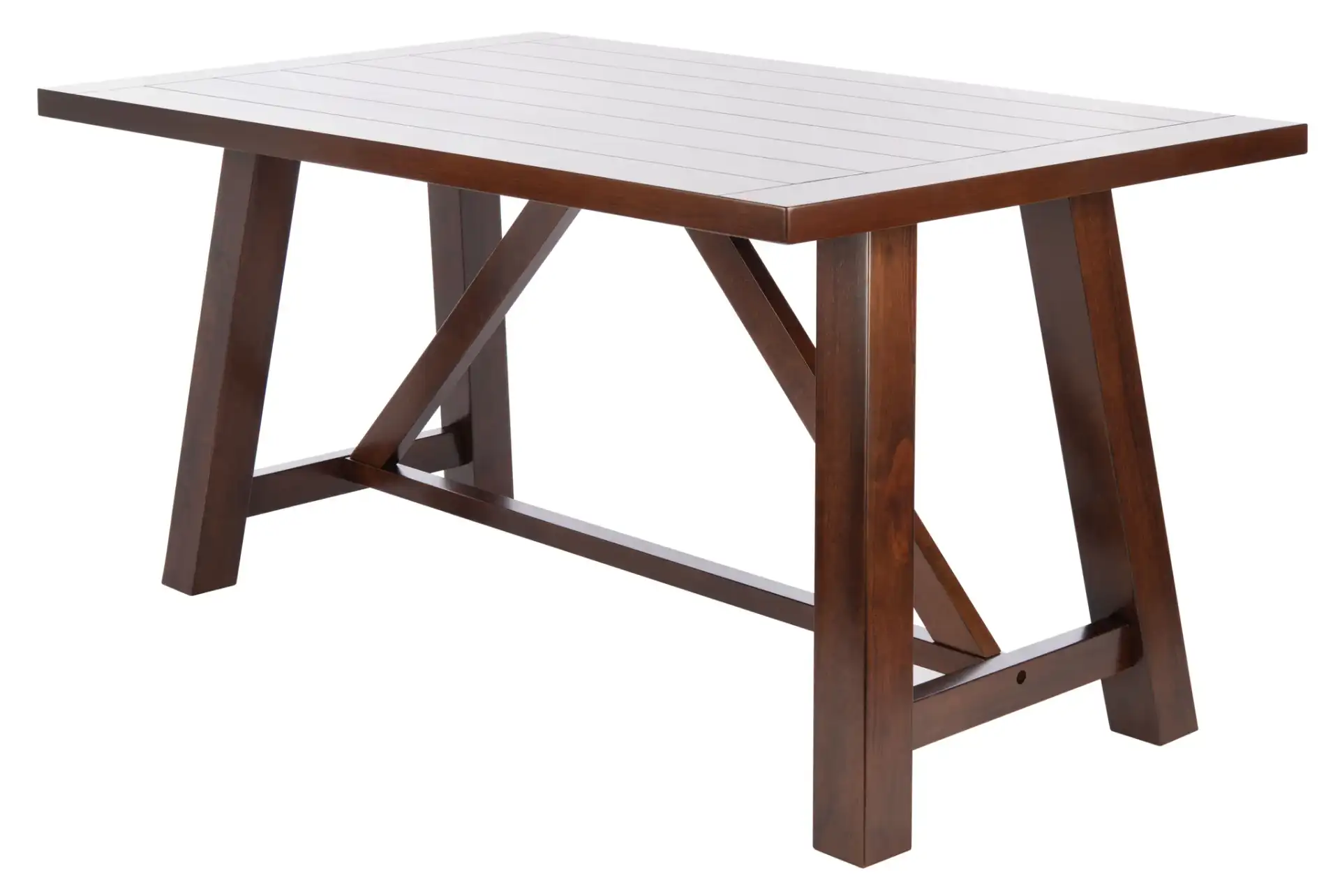 Ainslee Rectangle Dining Table in Brown, detail view