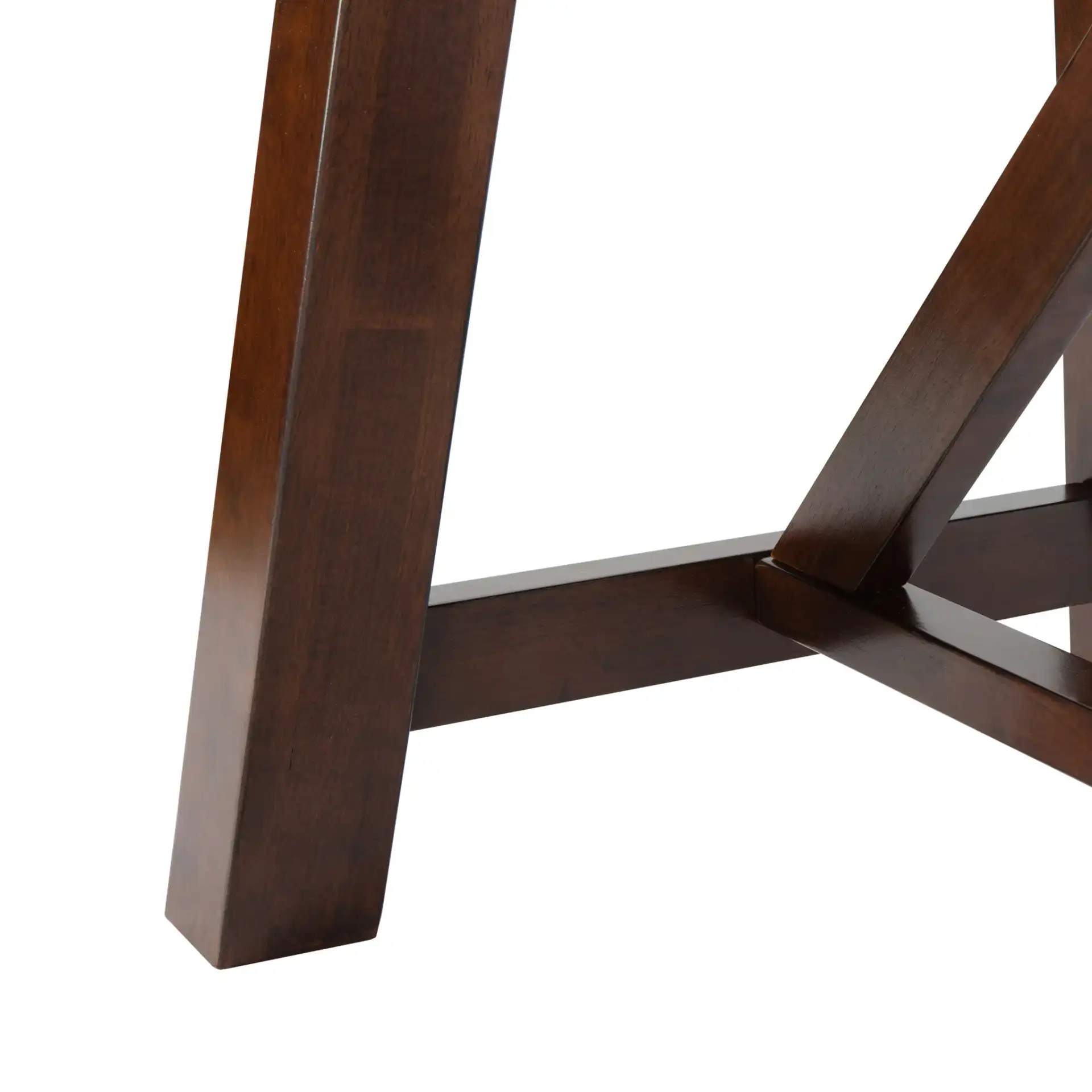 Ainslee Rectangle Dining Table in Brown in a styled room