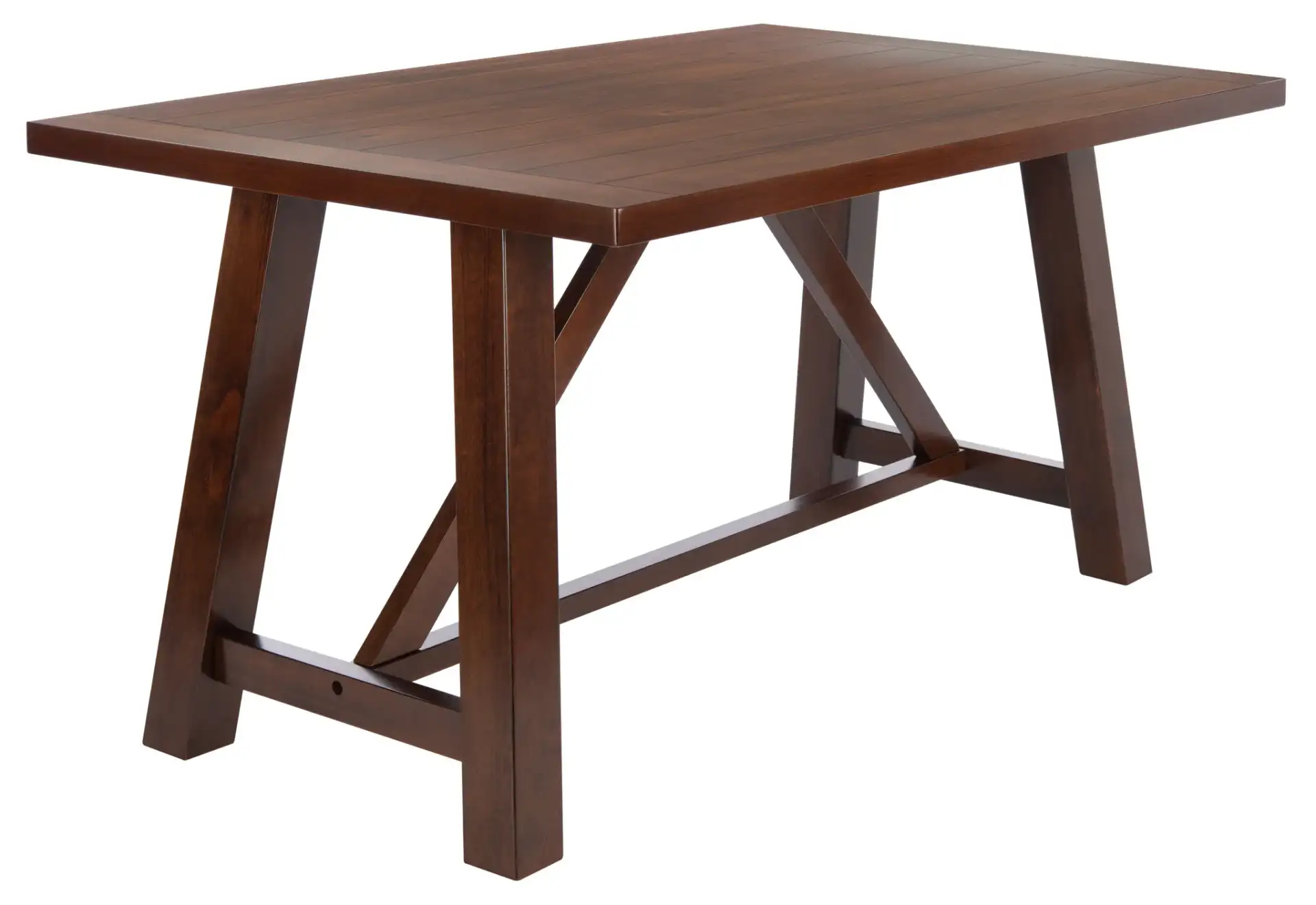 Ainslee Rectangle Dining Table in Brown, detail view