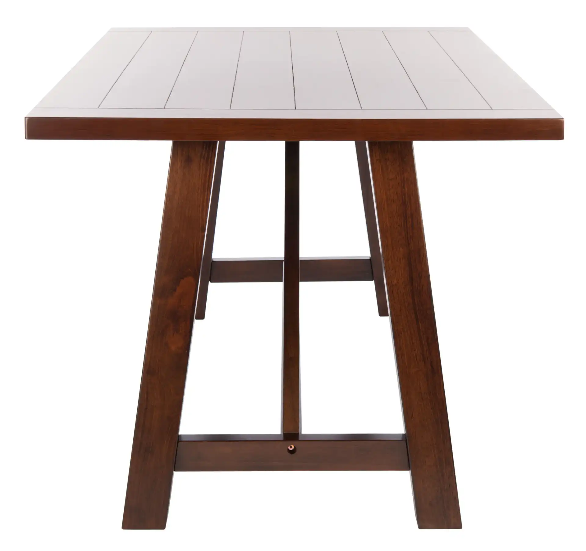 Ainslee Rectangle Dining Table in Brown, detail view