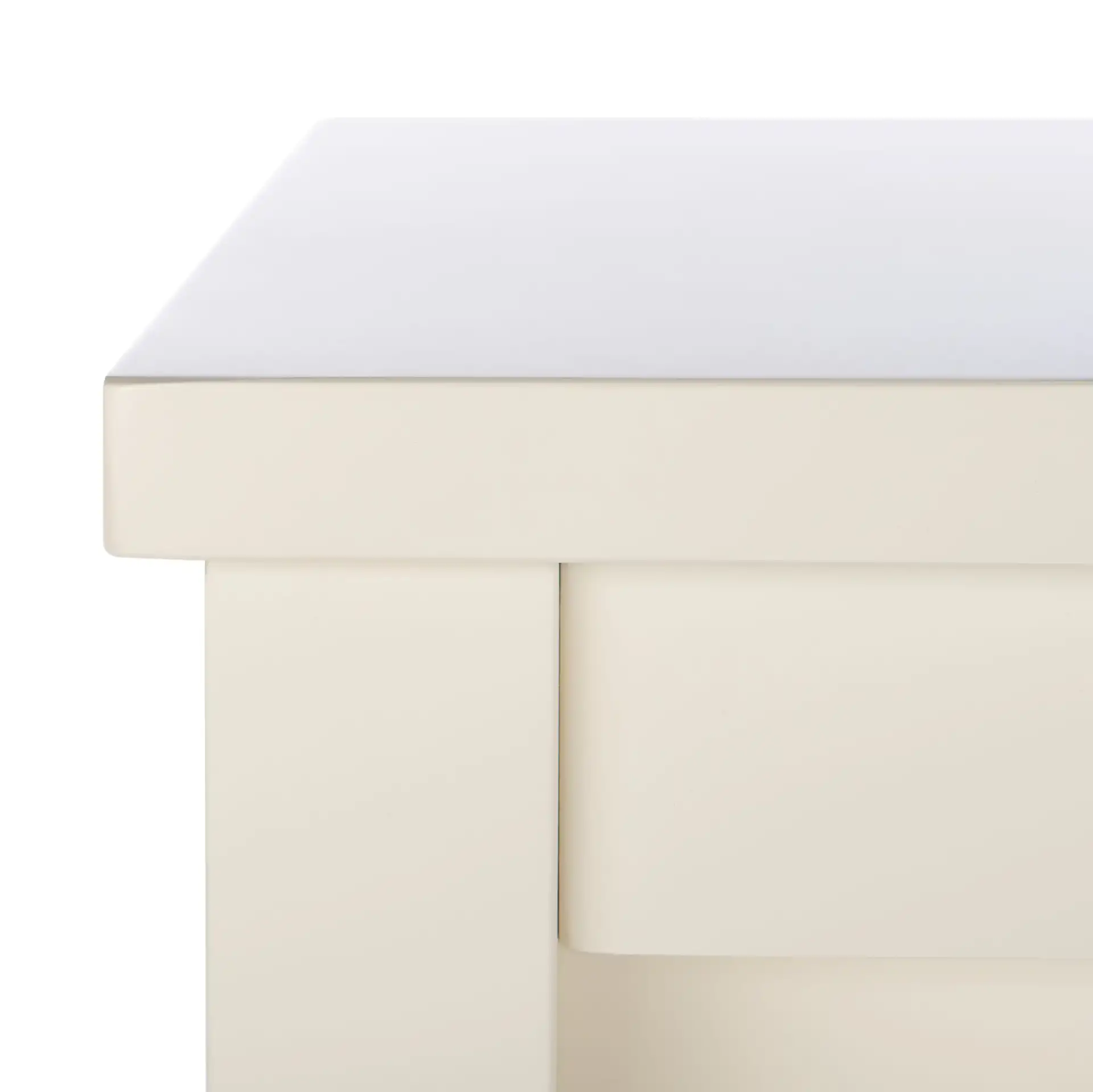 Aero Rectangle Counter Table in White in a styled room