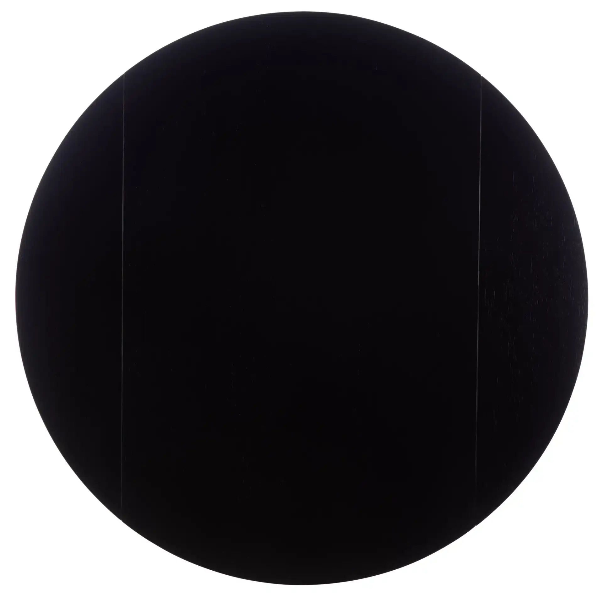 Roma Round Drop Leaf Scallop Table in Black, detail view
