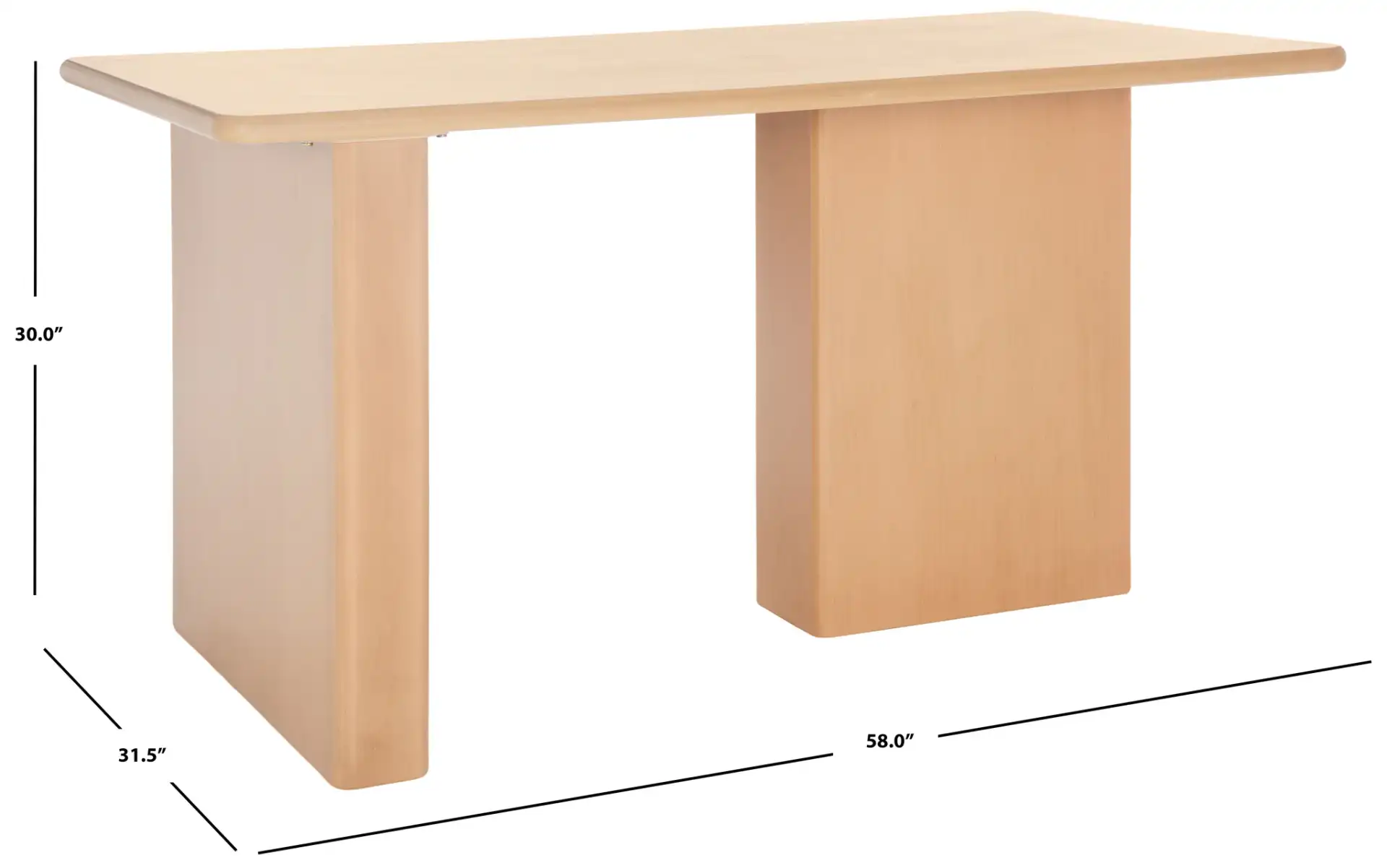 Enyo Dining Table in Natural, detail view