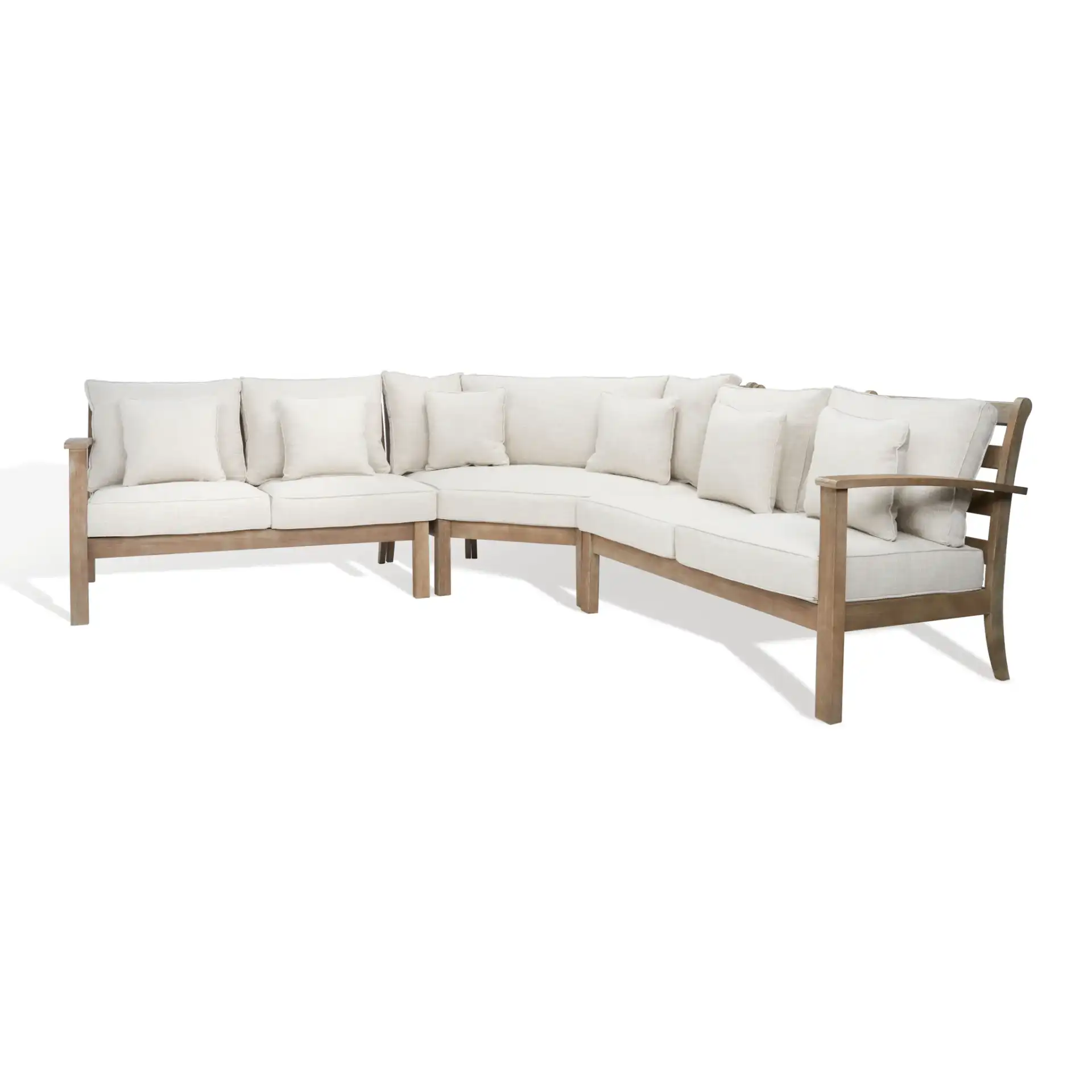 Rosabecca Patio Sectional Sofa in Natural / Beige, detail view