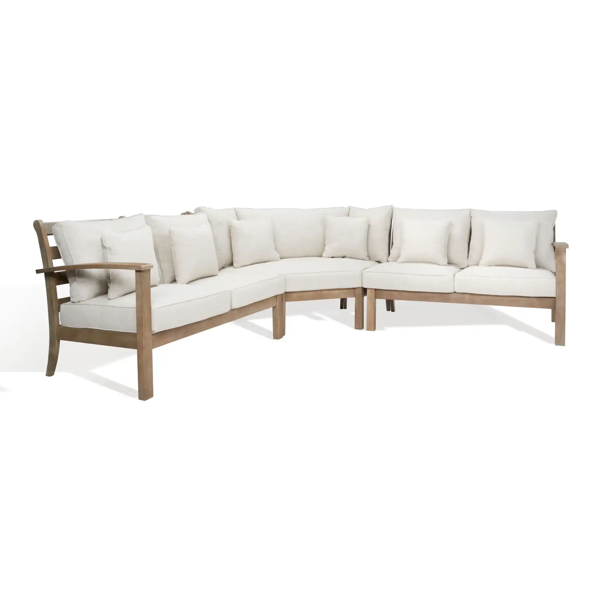 Rosabecca Patio Sectional Sofa in Natural / Beige, detail view