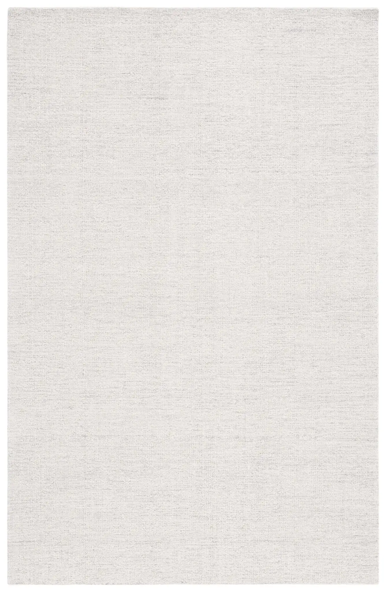 Ebony Solid Hand-Tufted Wool Rug in Light Gray / Ivory