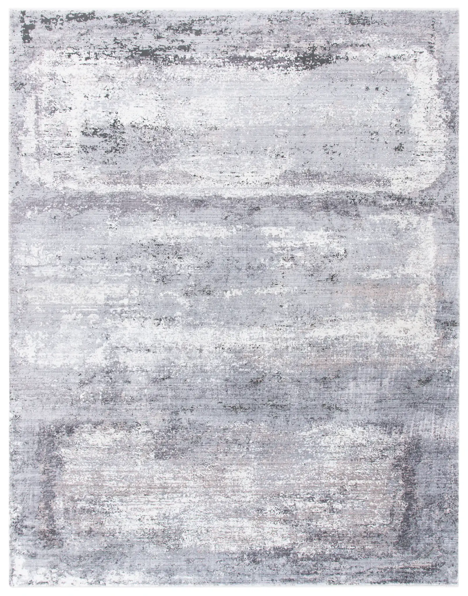 Eclipse Abstract Blocks Rug in Charcoal / Gray
