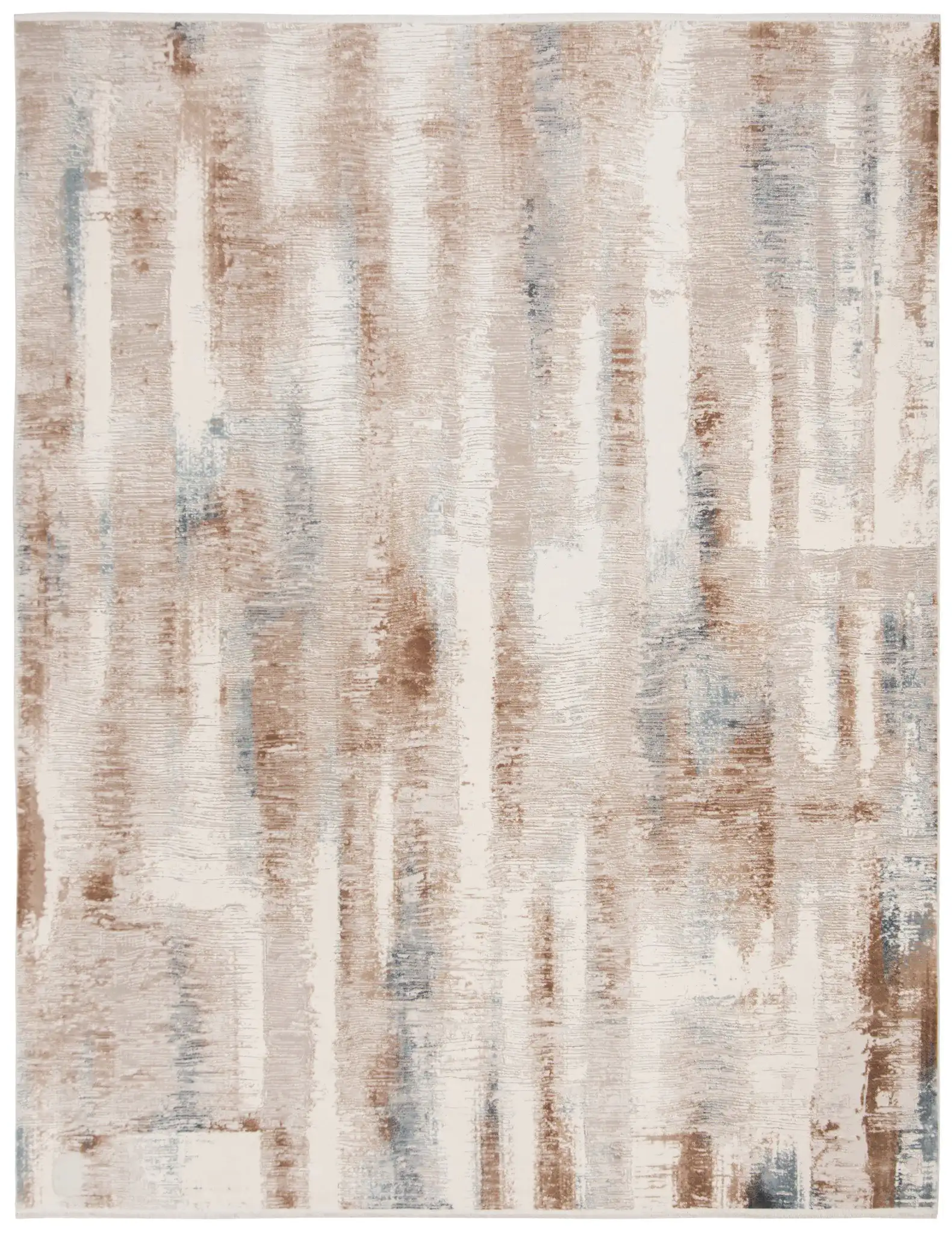 Eclipse Abstract Stripe Rug in Beige / Cream