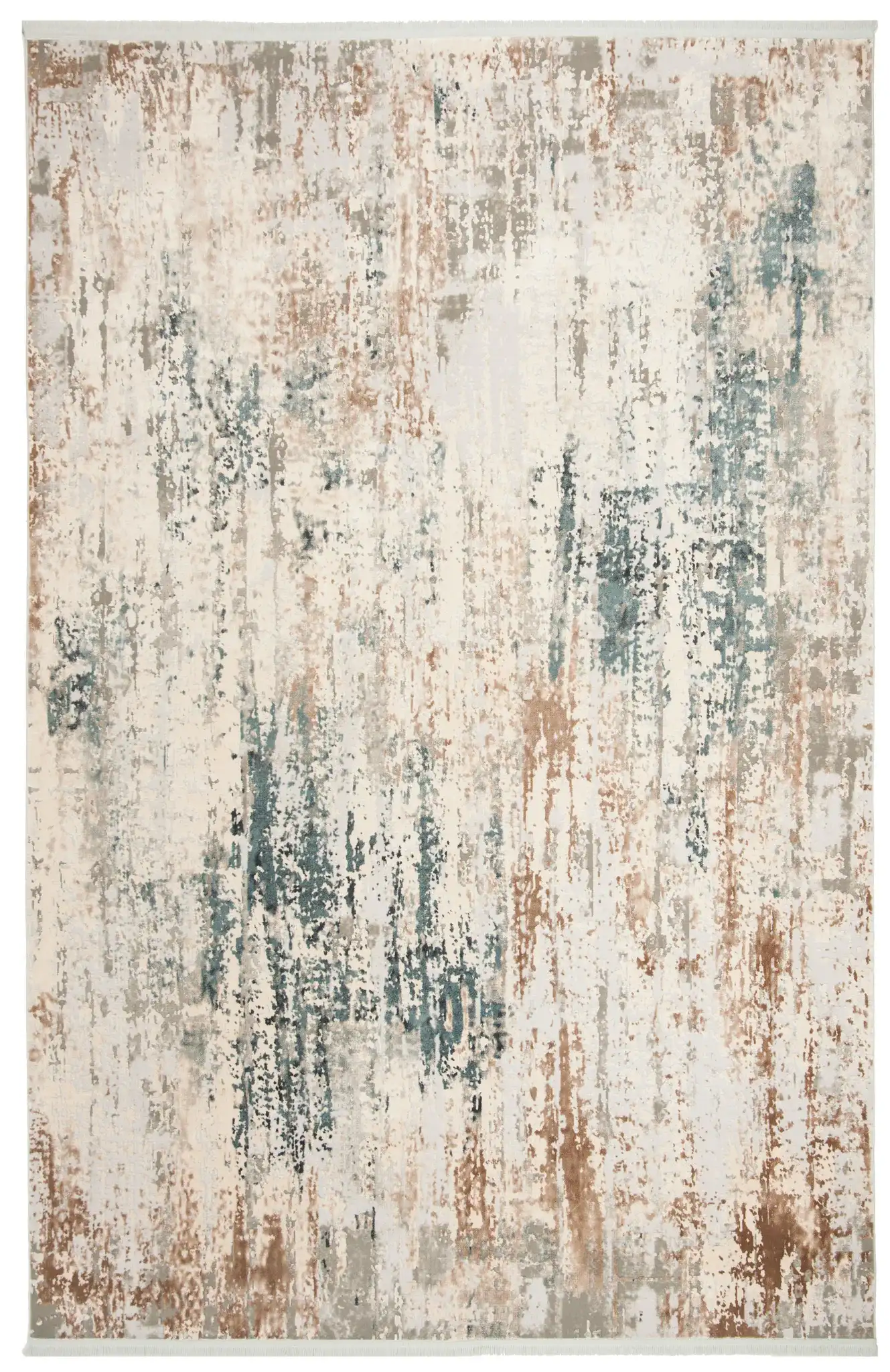 Eclipse Dappled Abstract Rug in Beige / Gray