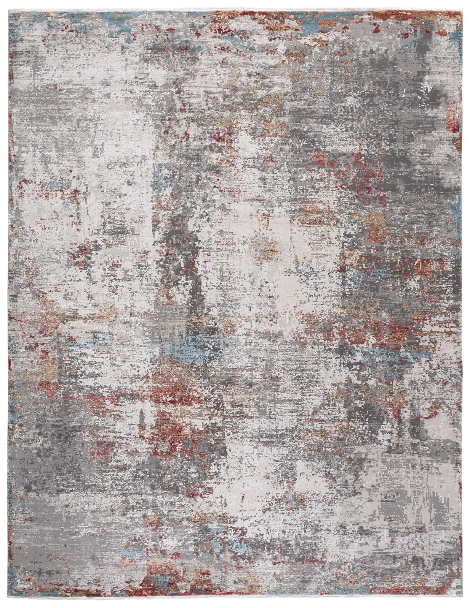 Eclipse Modernist Abstract Rug in Light Gray / Beige