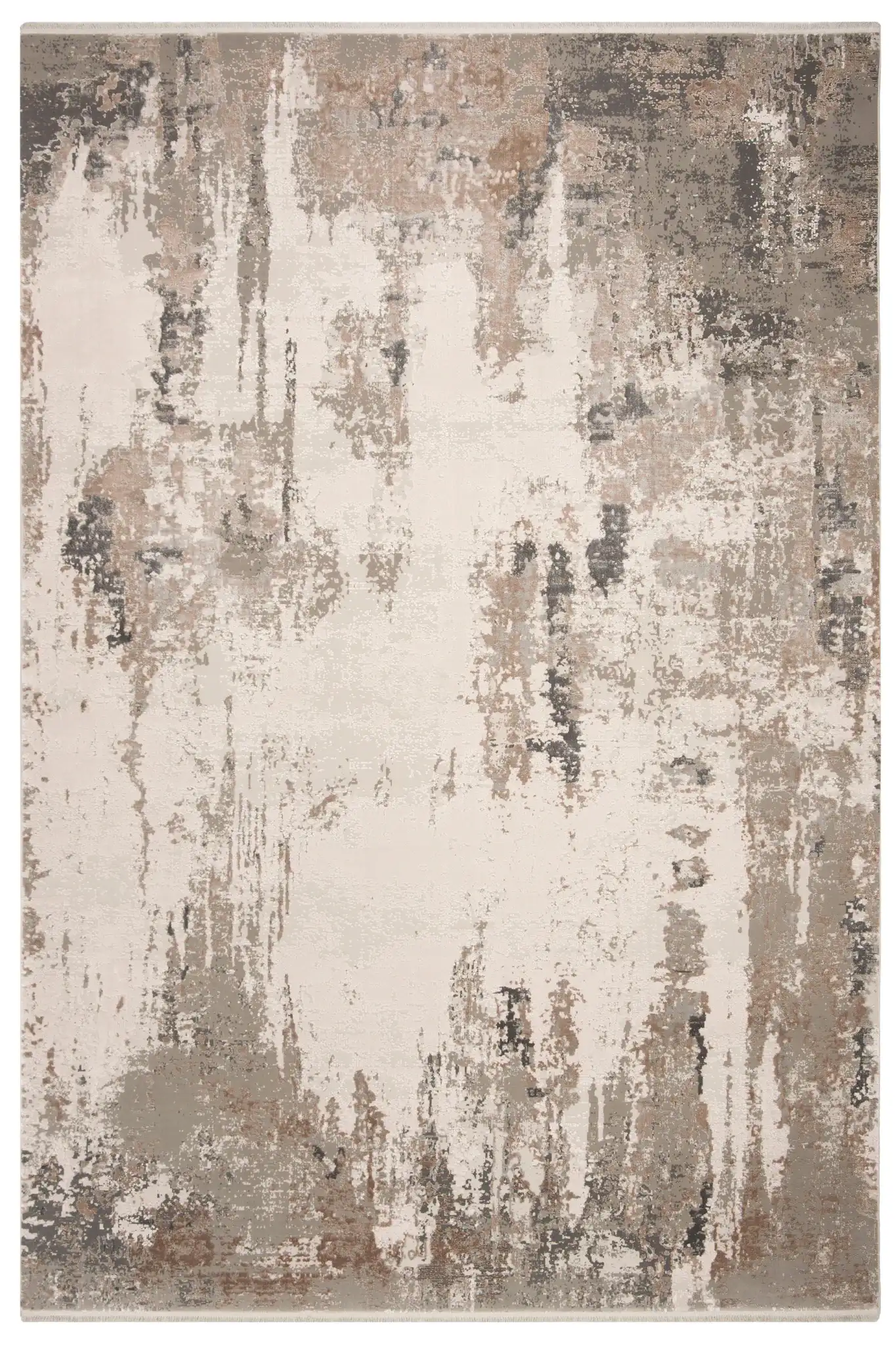 Eclipse Open Field Abstract Rug in Light Gray / Beige