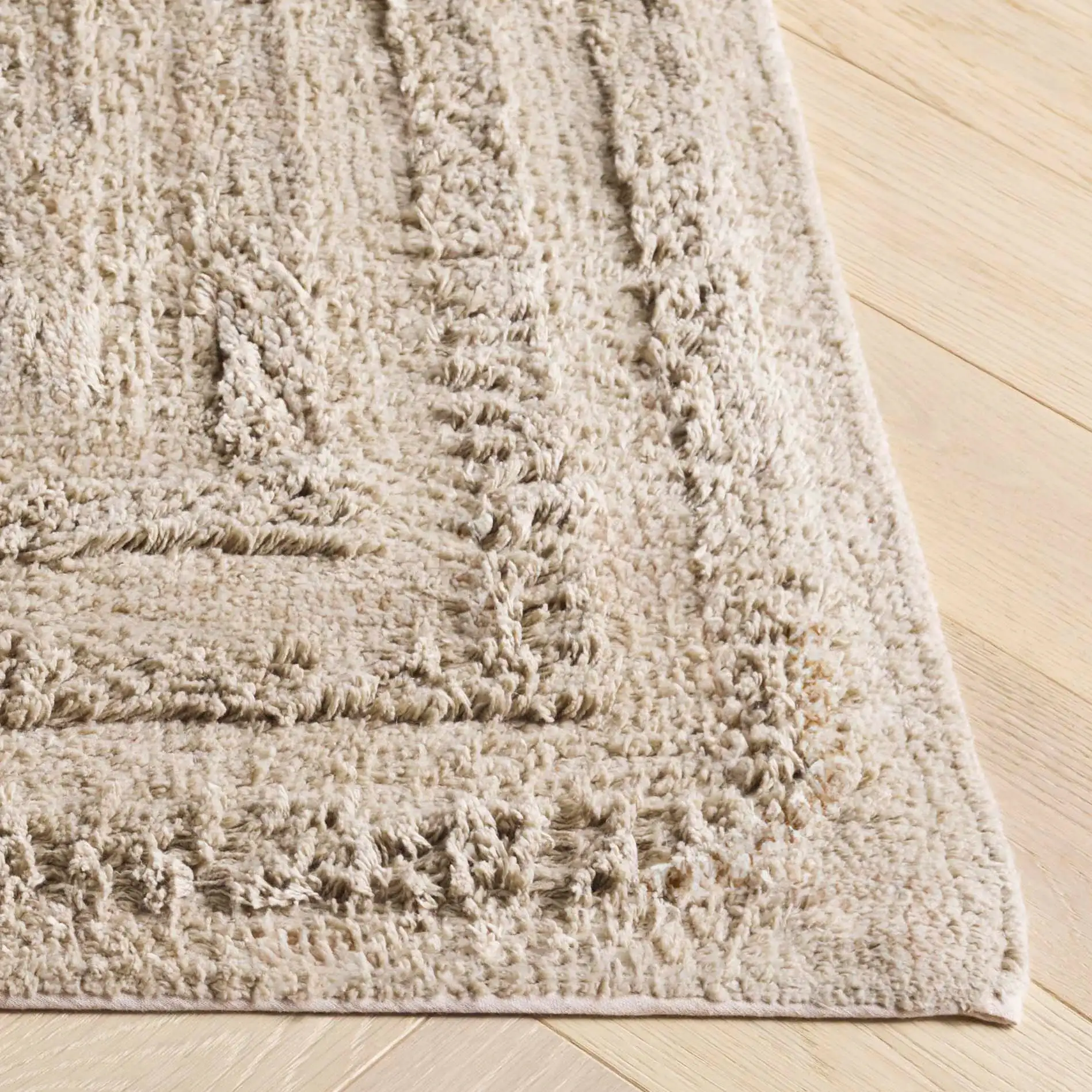 Easy Care Concentric Borders Cotton Washable Rug in Sage in a styled room