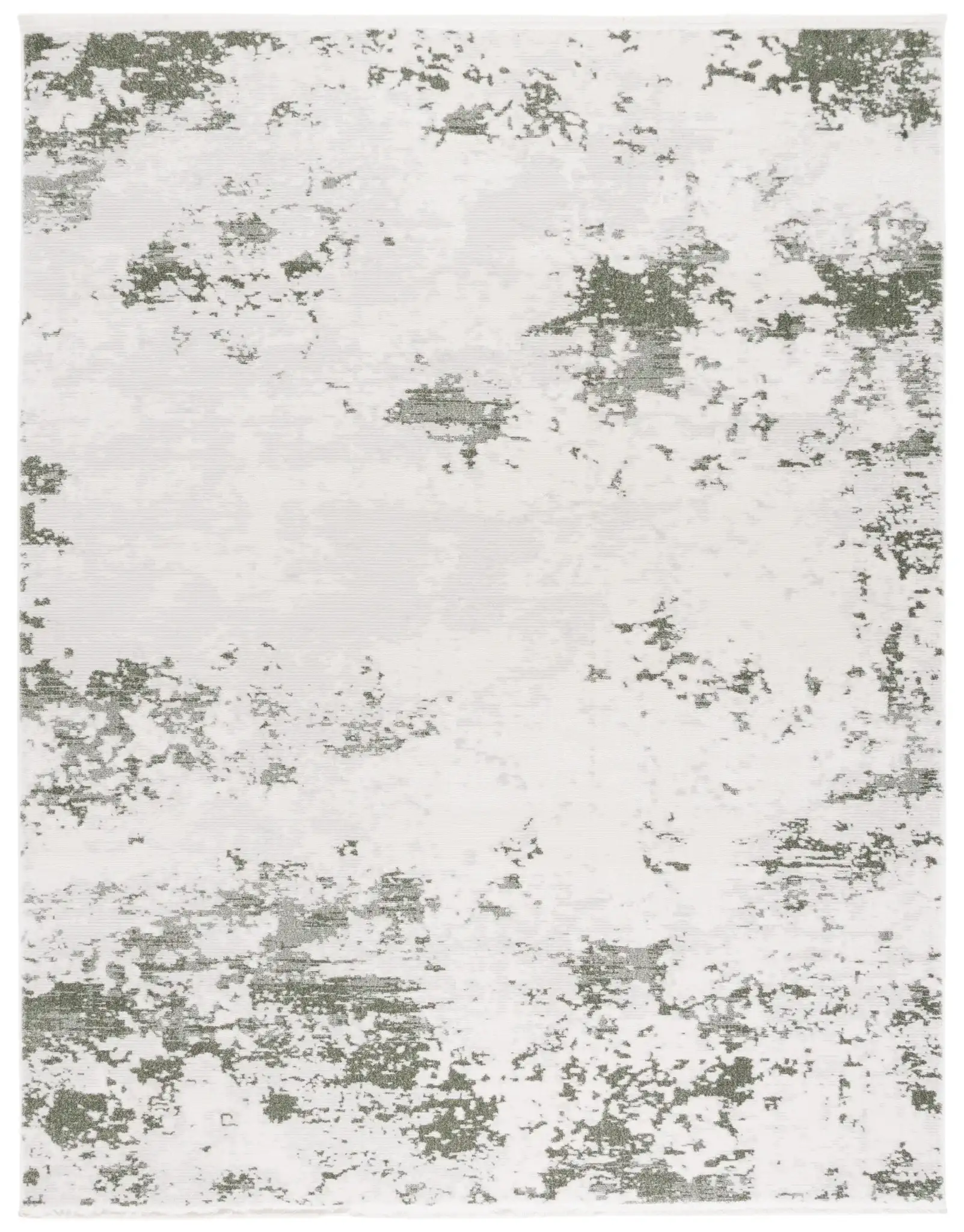 Emerald Abstract Rug in Green / Gray