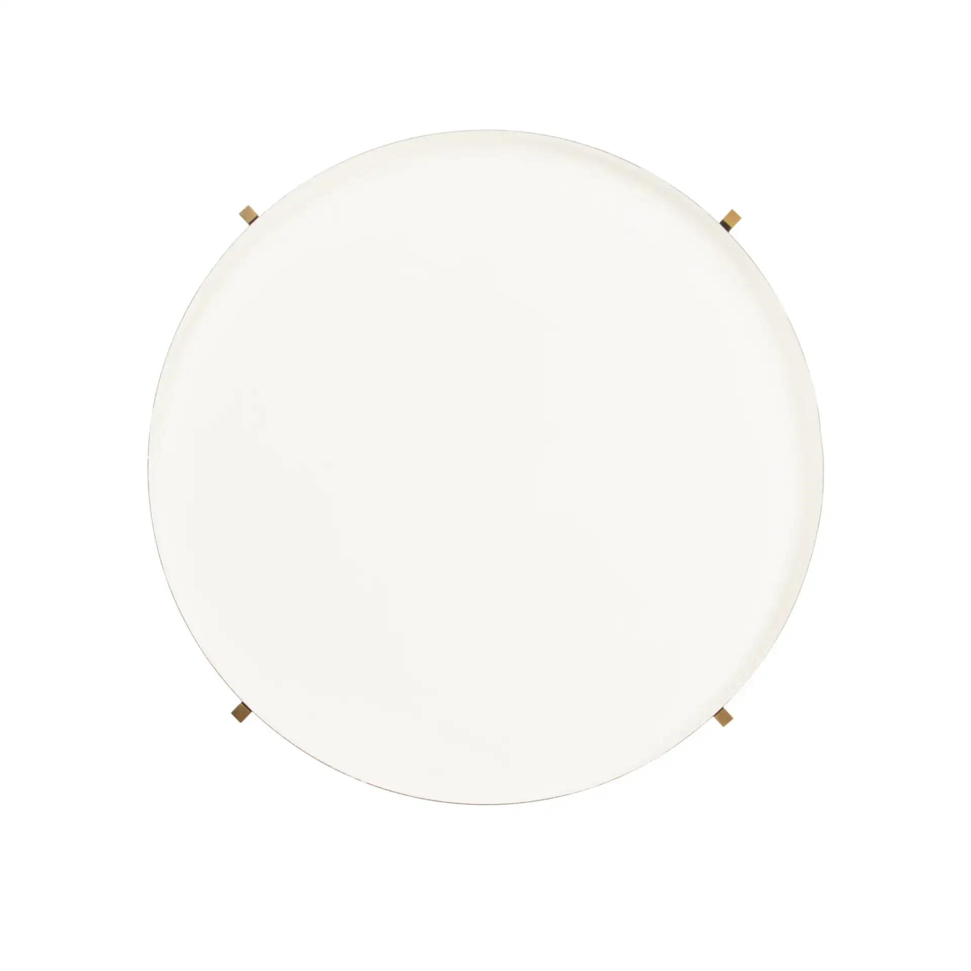 Tia Round Five-Tier Etagere in White / Brass, detail view