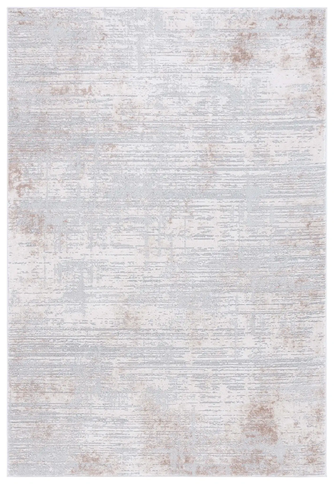Eternal Linear Abstract Rug in Gray / Ivory