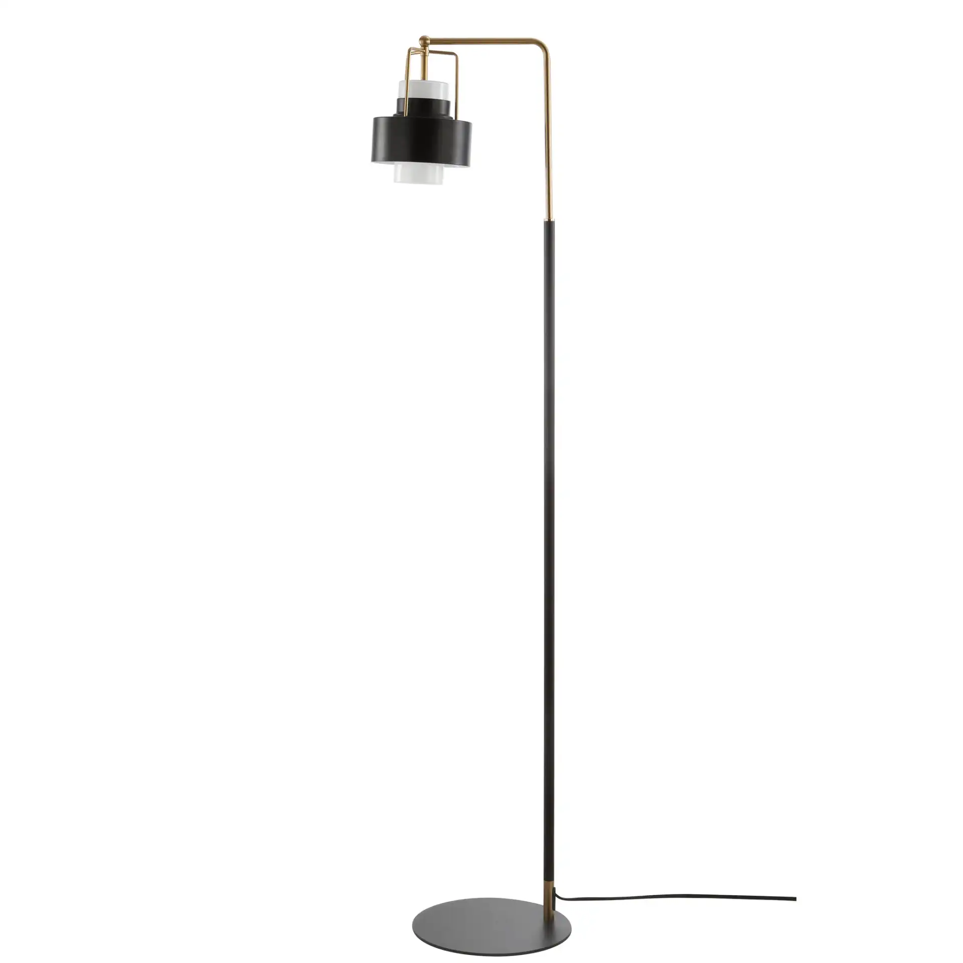 Brendon Floor Lamp in Black / Brass