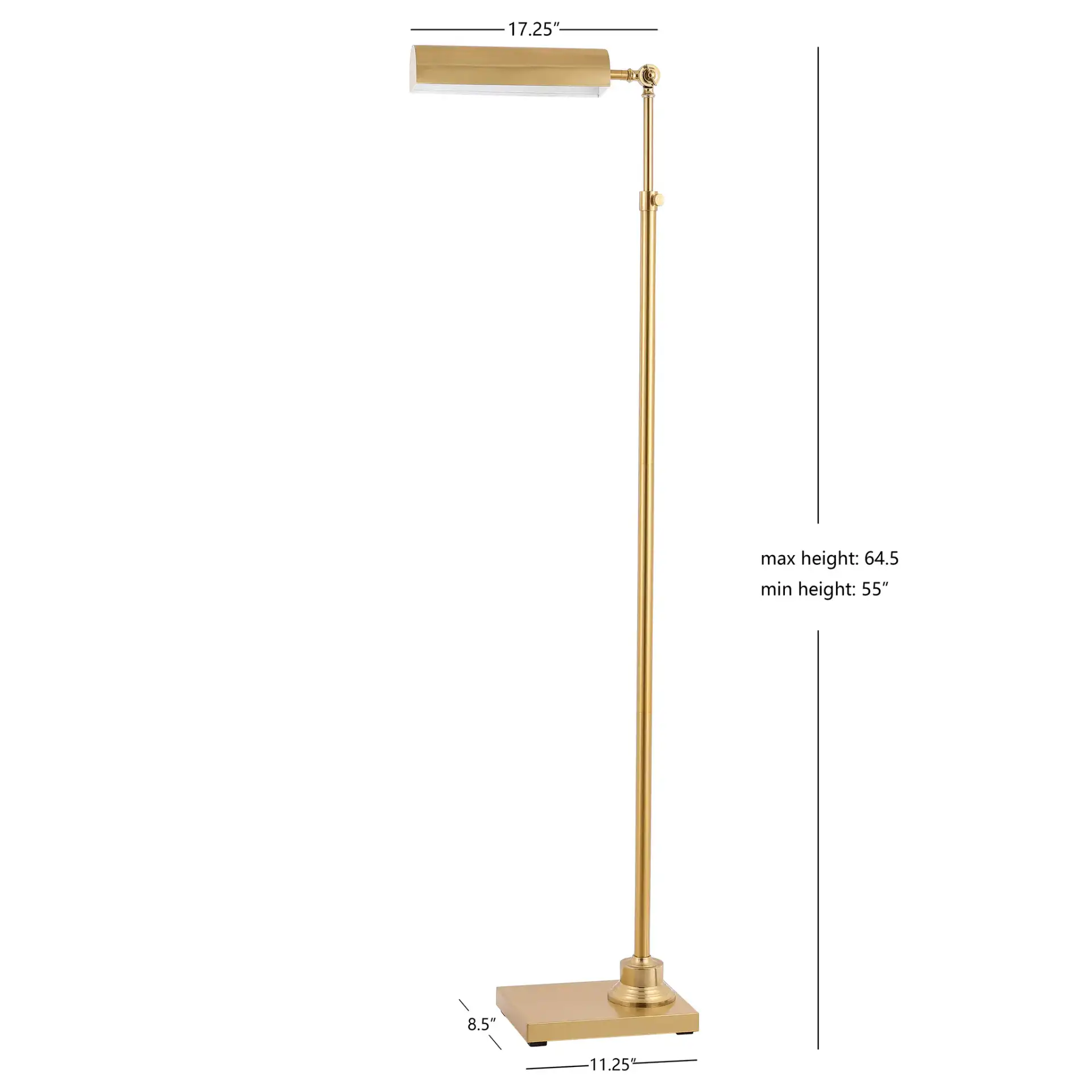 Renla Floor Lamp in Brass, detail view