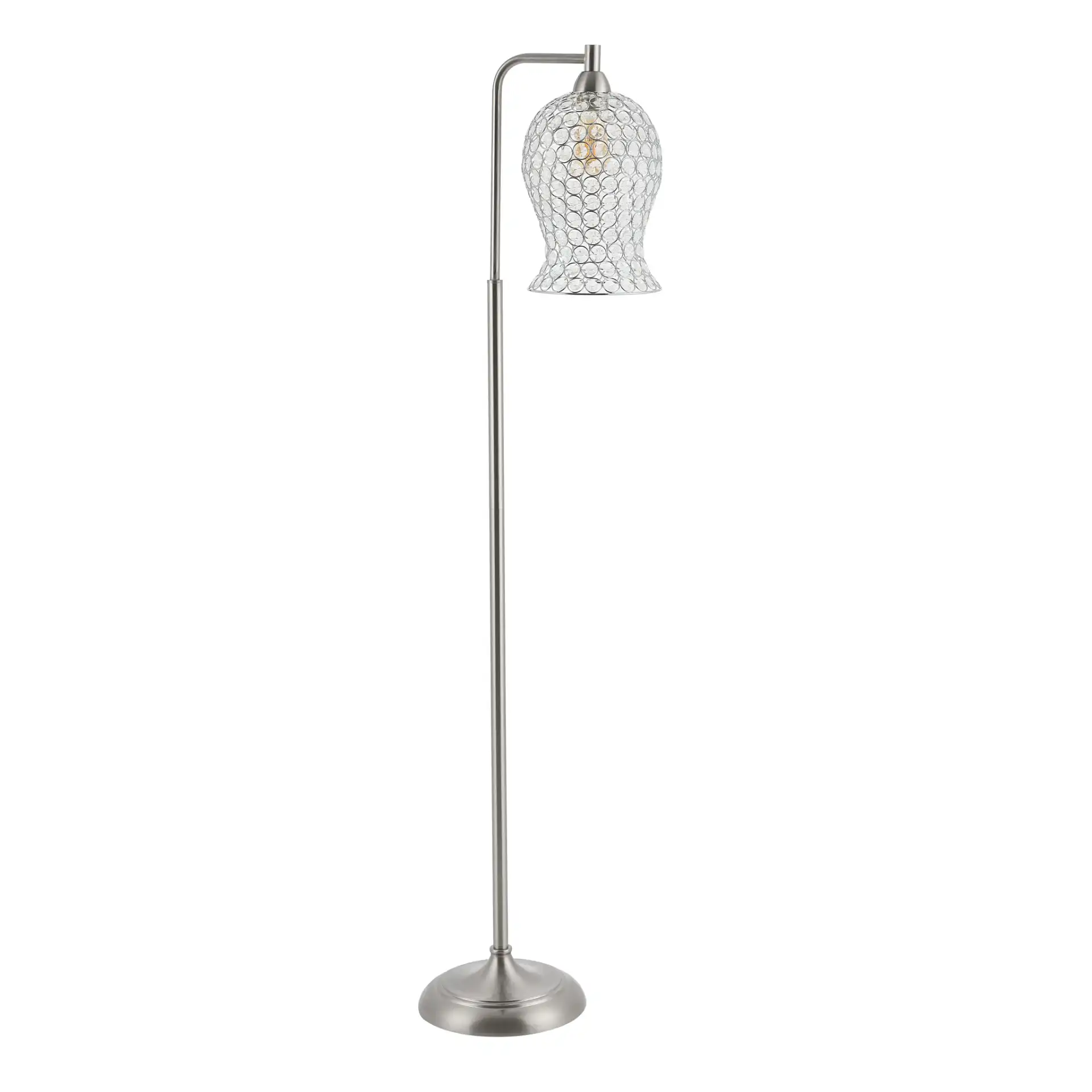 Izzy Floor Lamp in Nickel, detail view