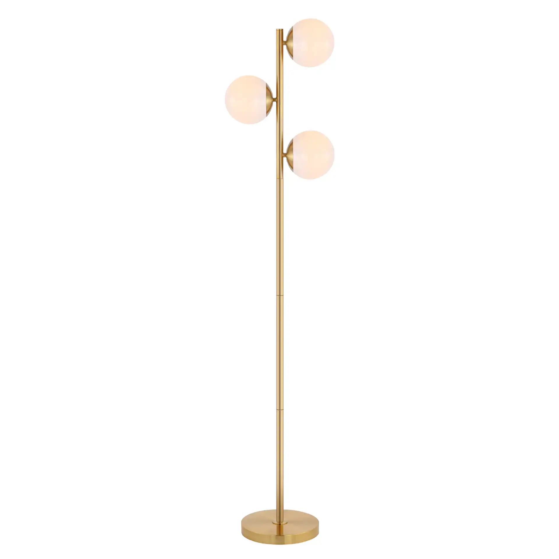 Devlyn Three-Light Floor Lamp in Gold
