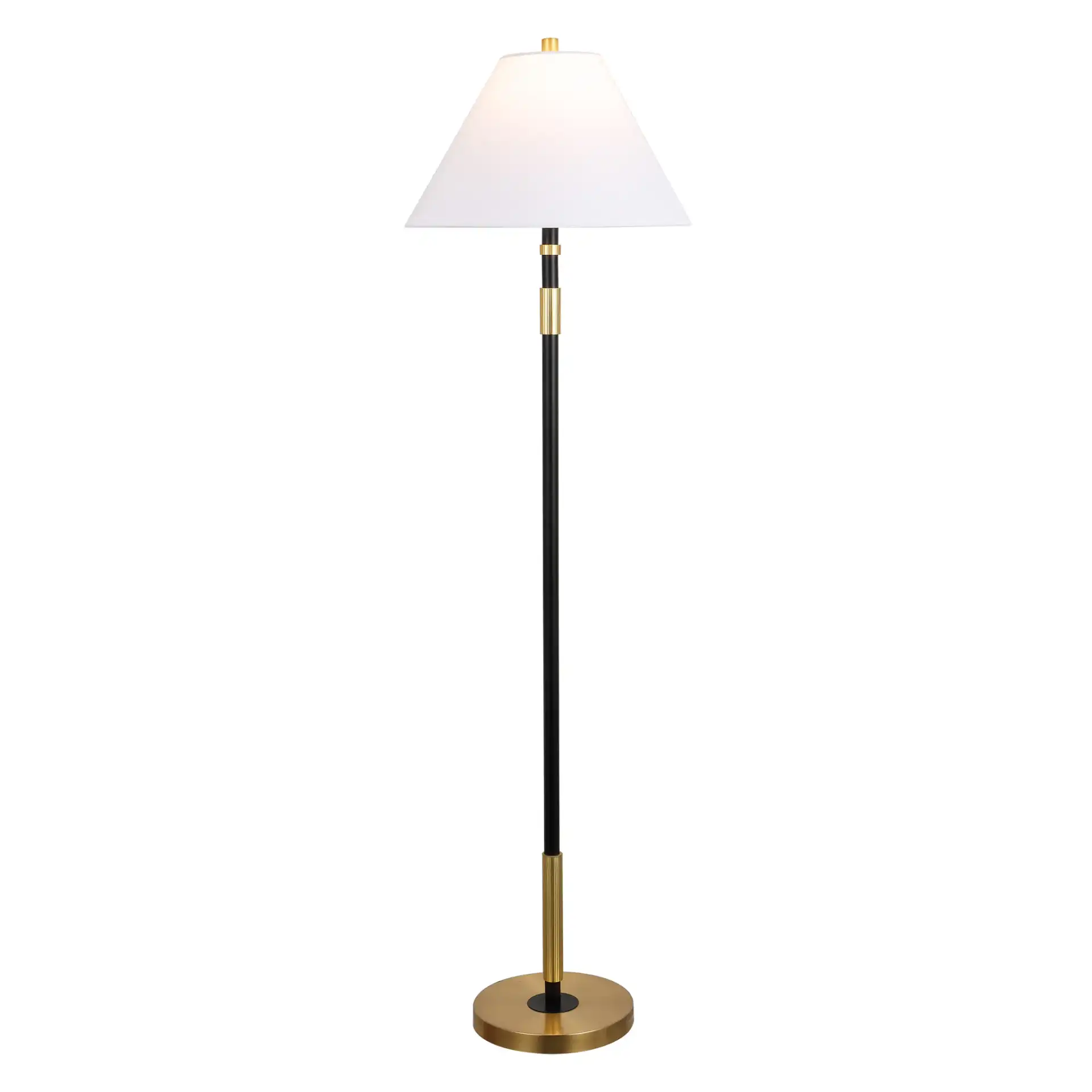 Naora Floor Lamp in Brown / Brass
