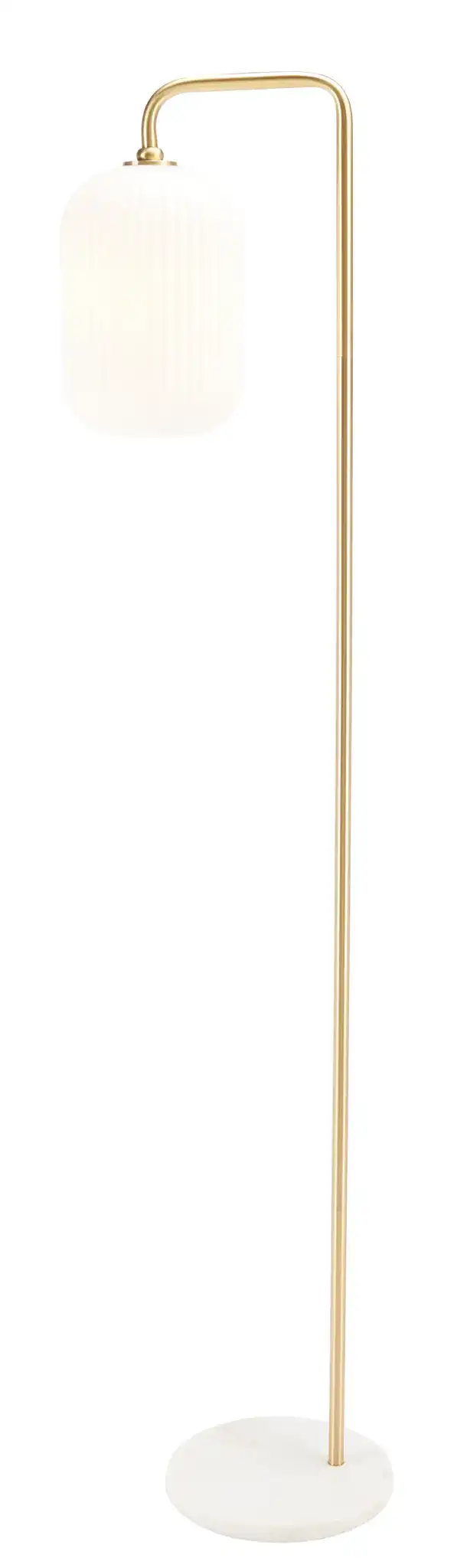 Santina Floor Lamp in Gold / White Marble