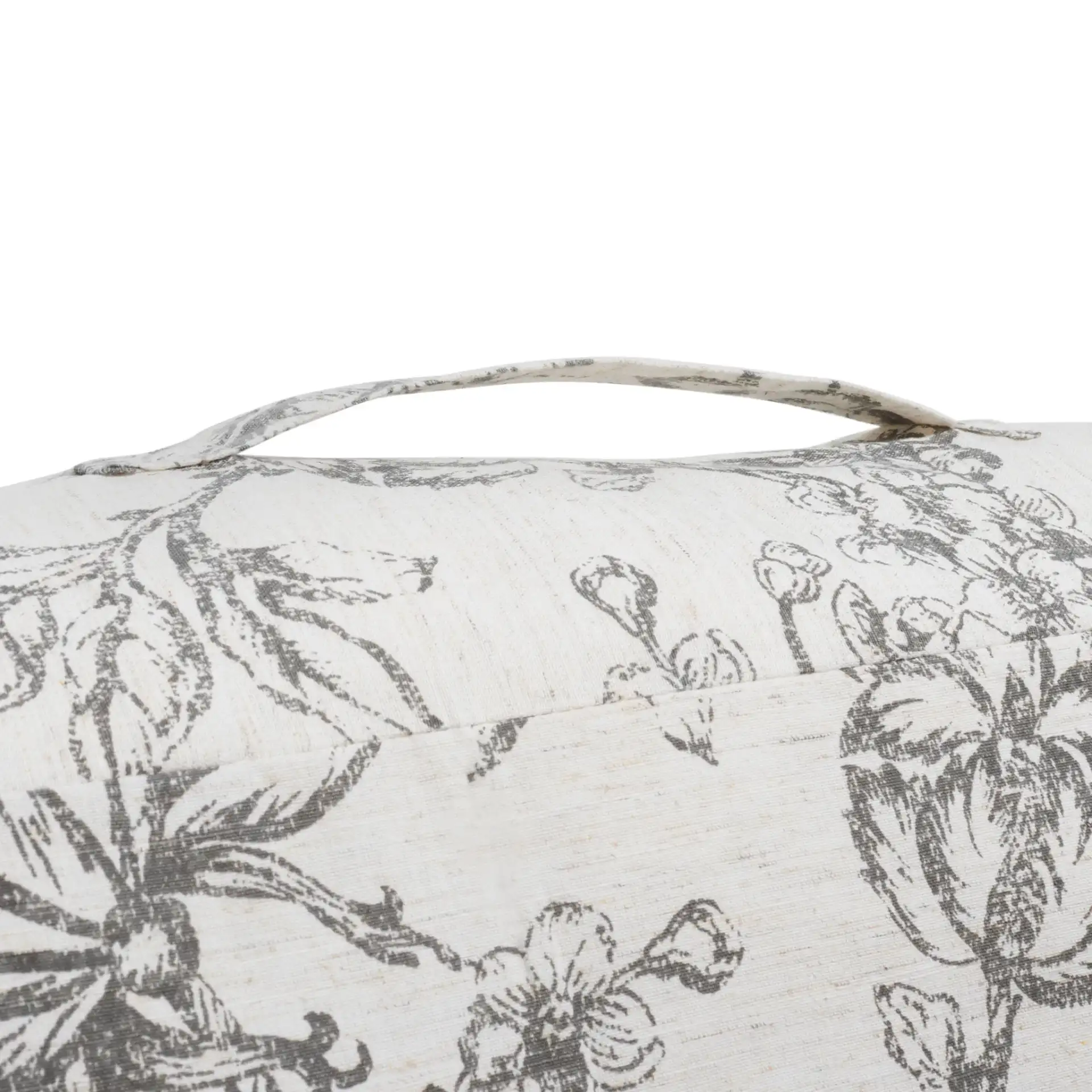 Labelle Floor Pillow in Beige / Black in a styled room