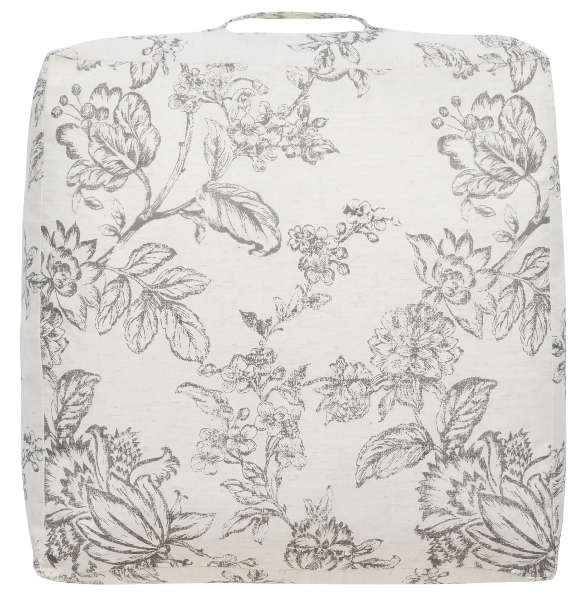 Labelle Floor Pillow in Beige / Black