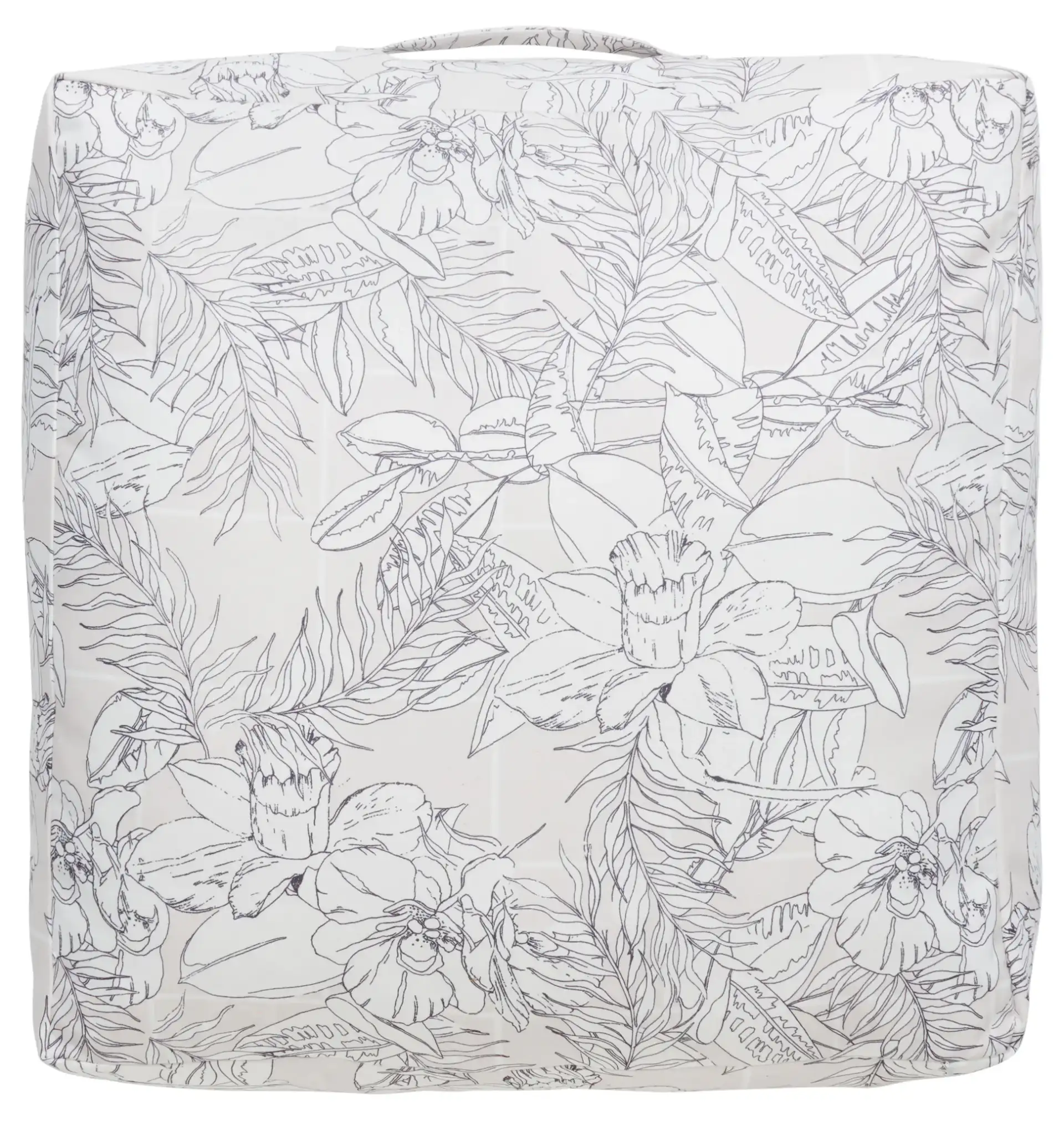 Matlea Floor Pillow in Beige / Gray