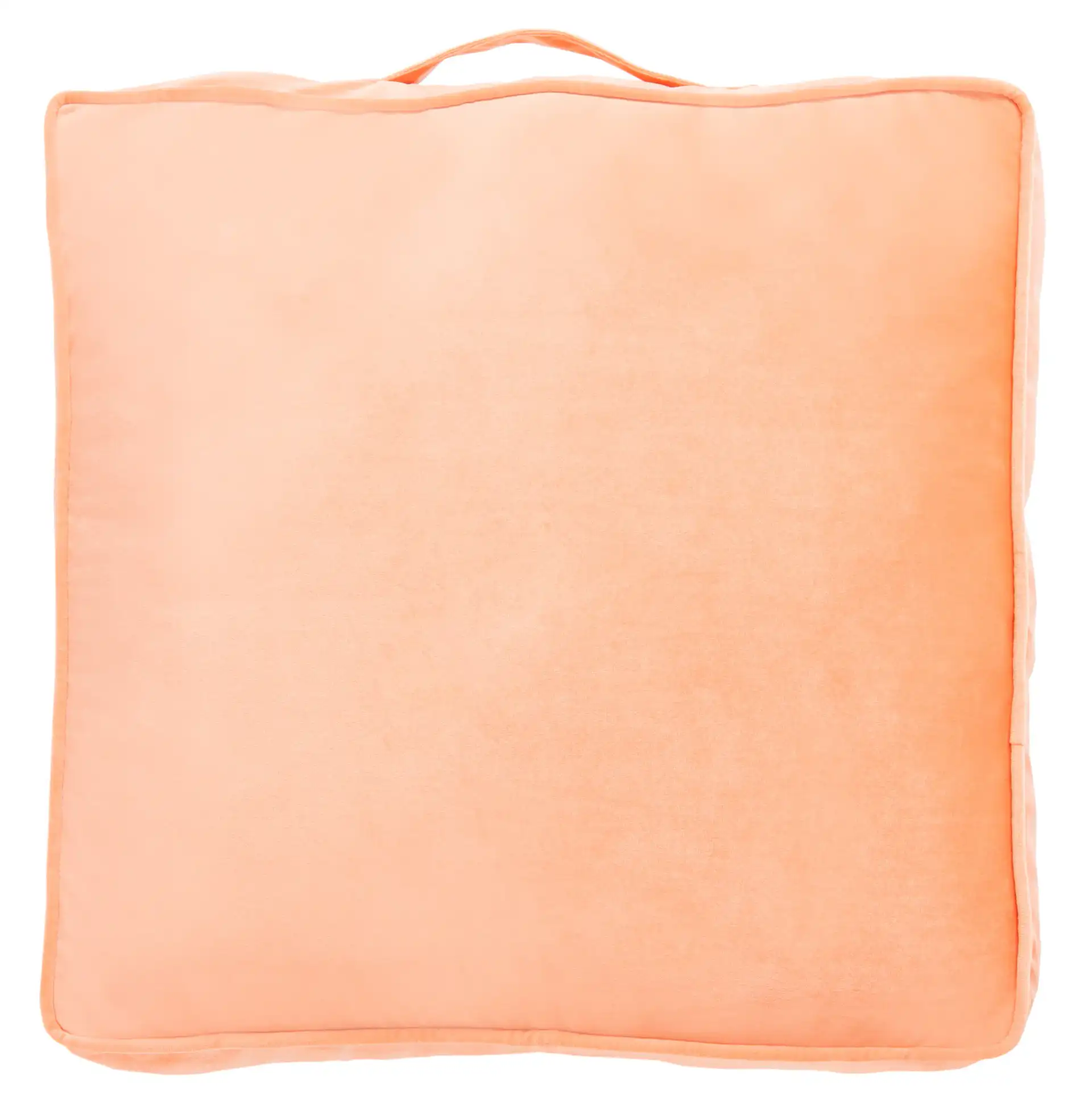 Dulcie Floor Pillow in Peach, detail view