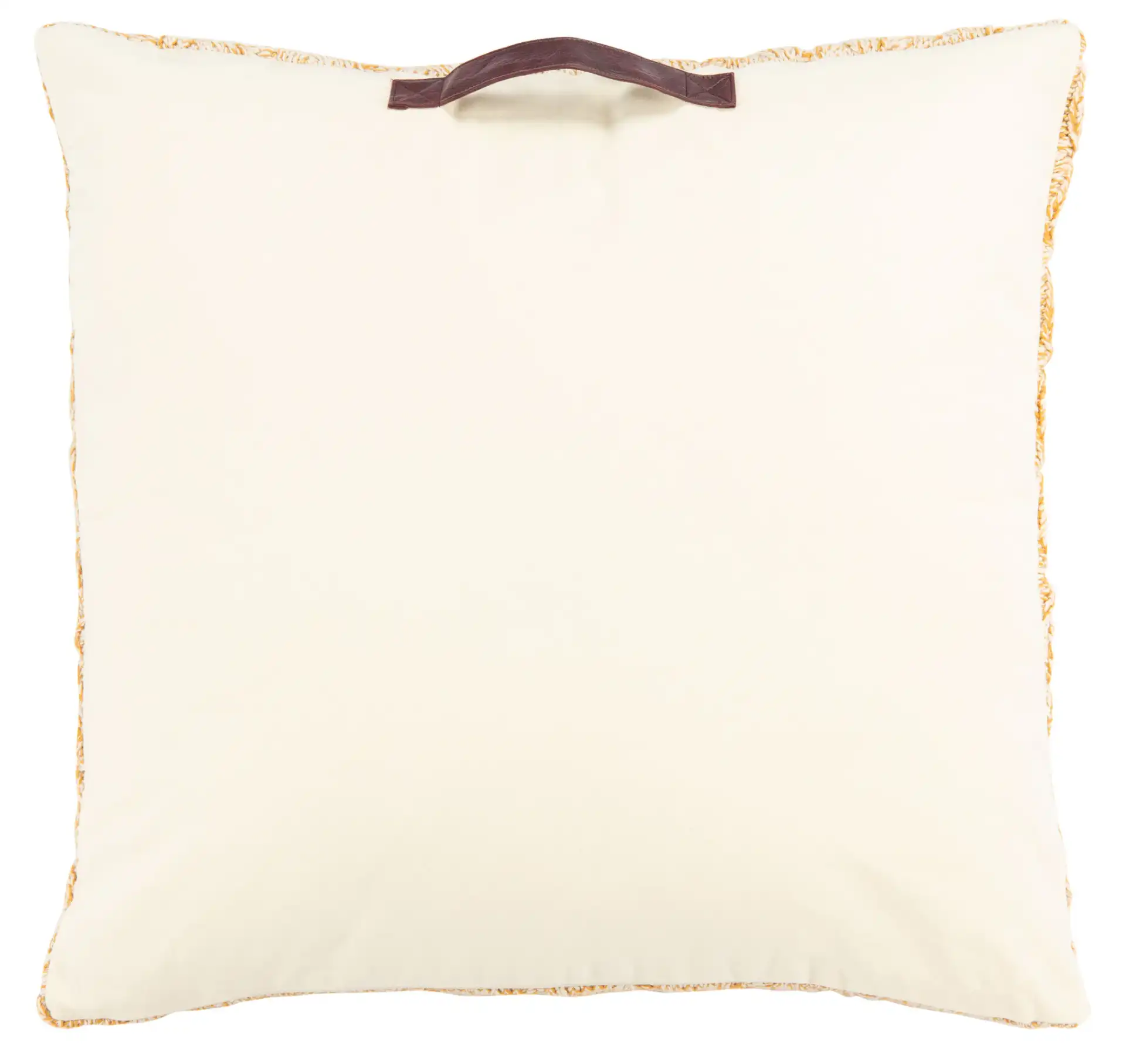 Lauro Floor Pillow in Mustard, detail view