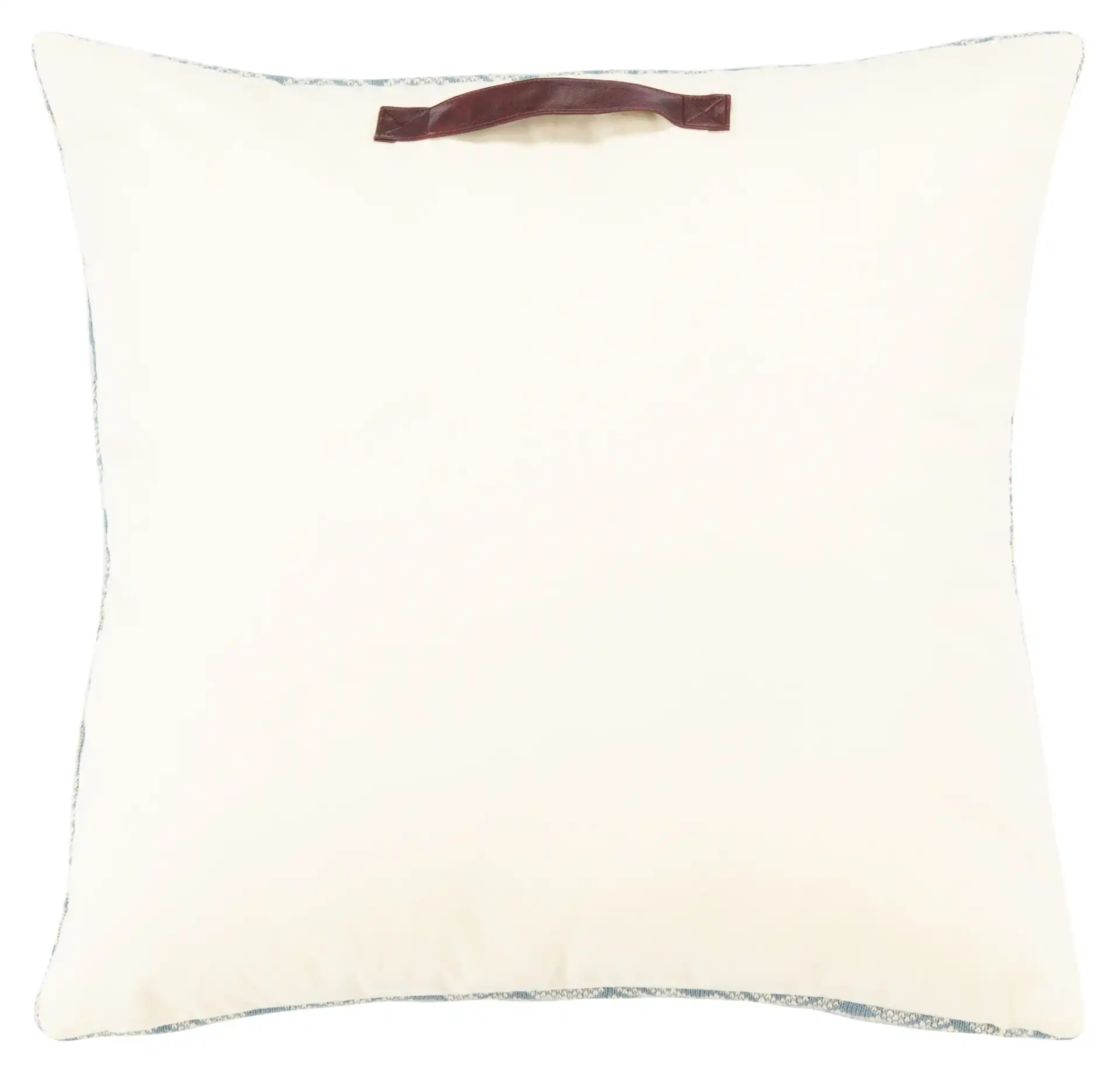 Makela Floor Pillow in Blue / Beige, detail view