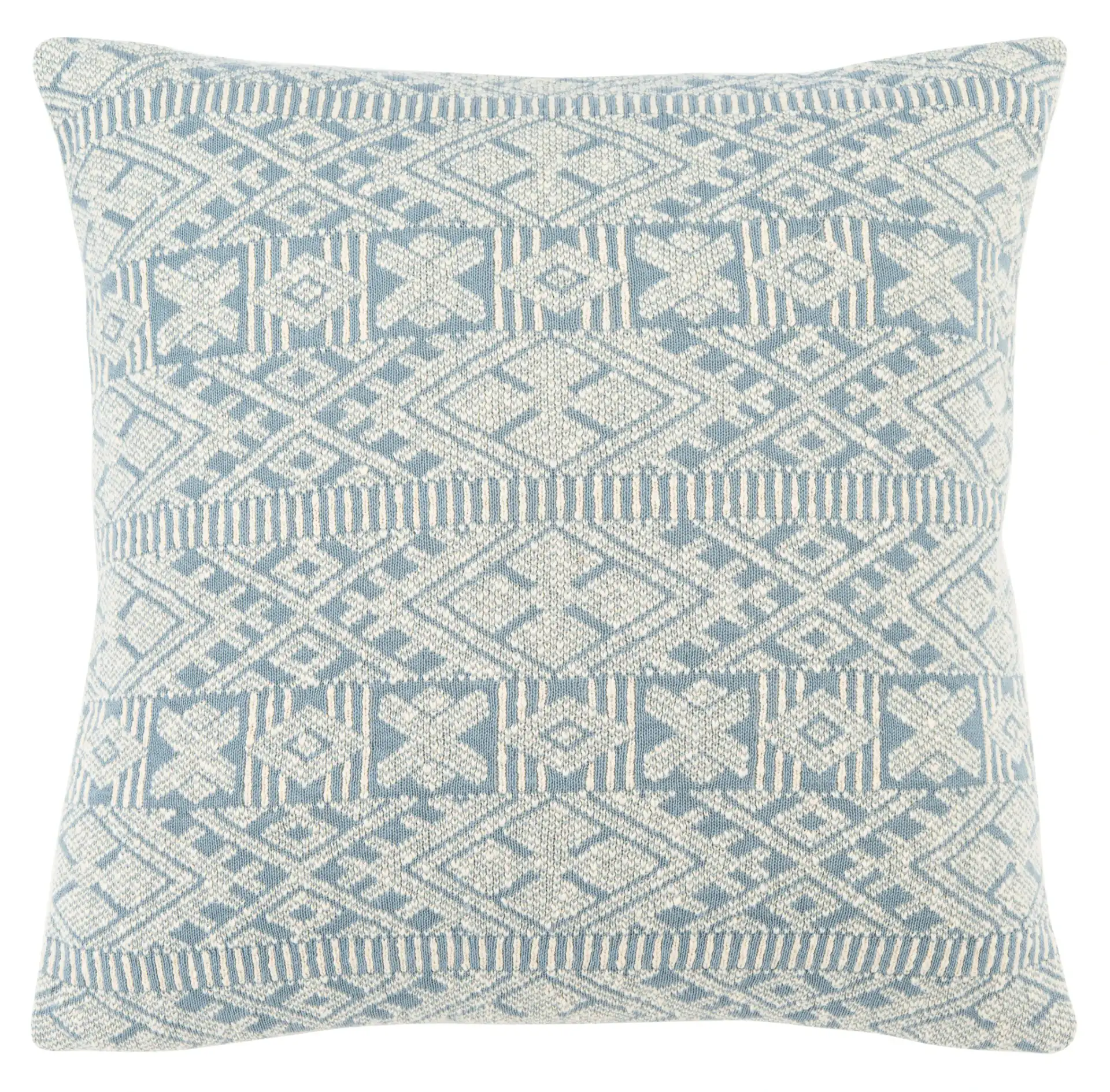 Makela Floor Pillow in Blue / Beige