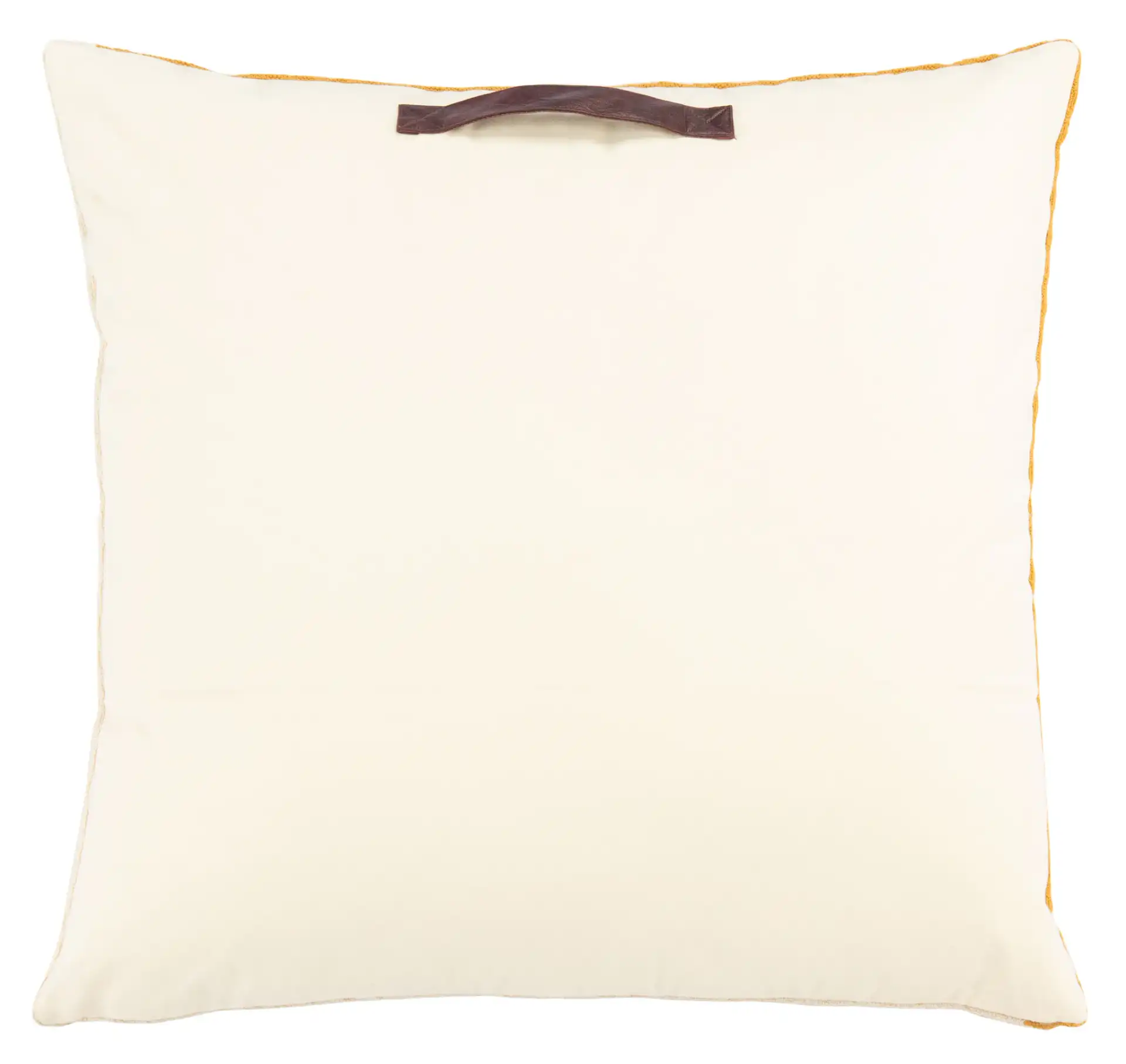 Nyssa Floor Pillow in Mustard / Beige, detail view