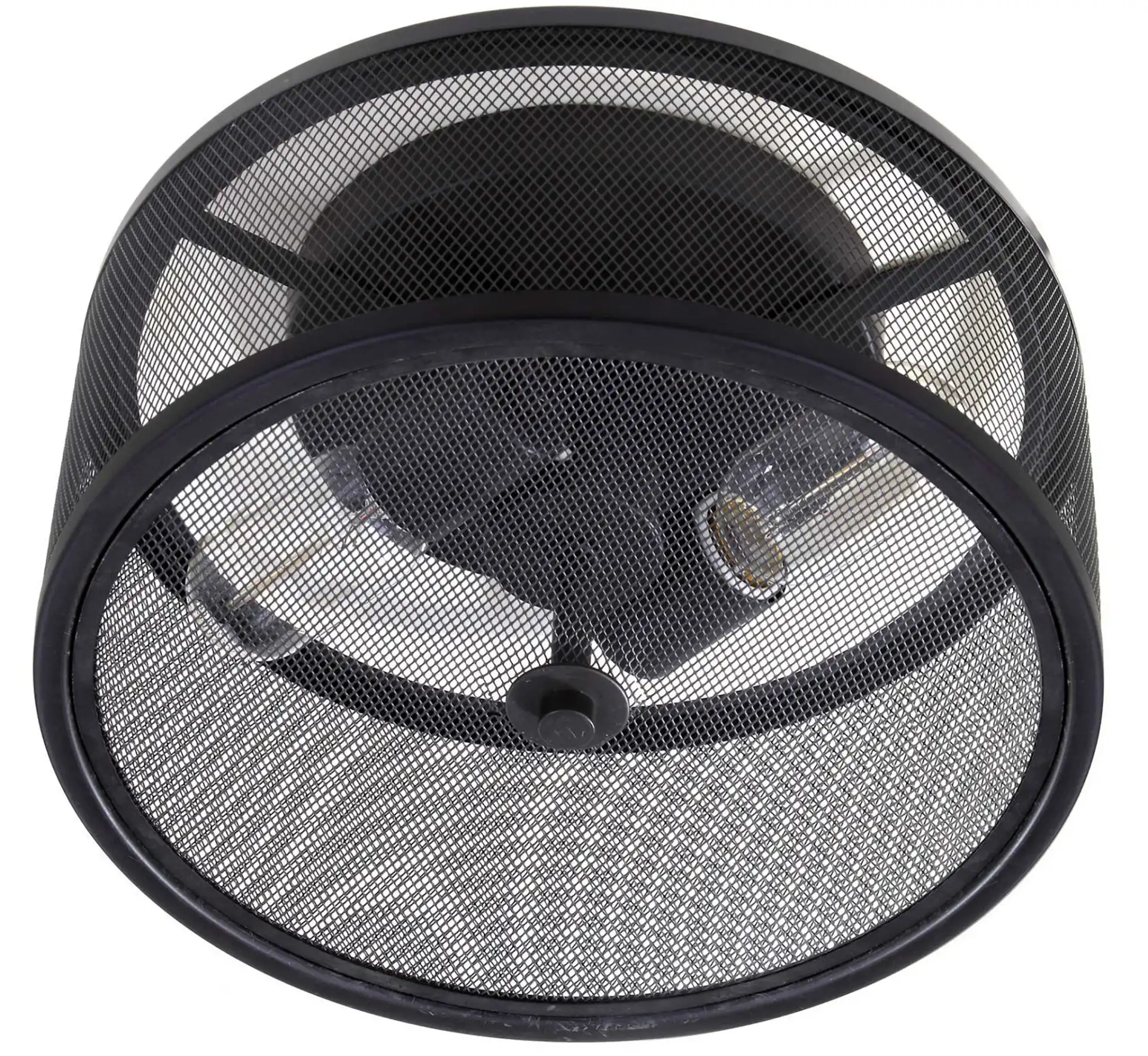 Albina Flush Mount in Black, detail view
