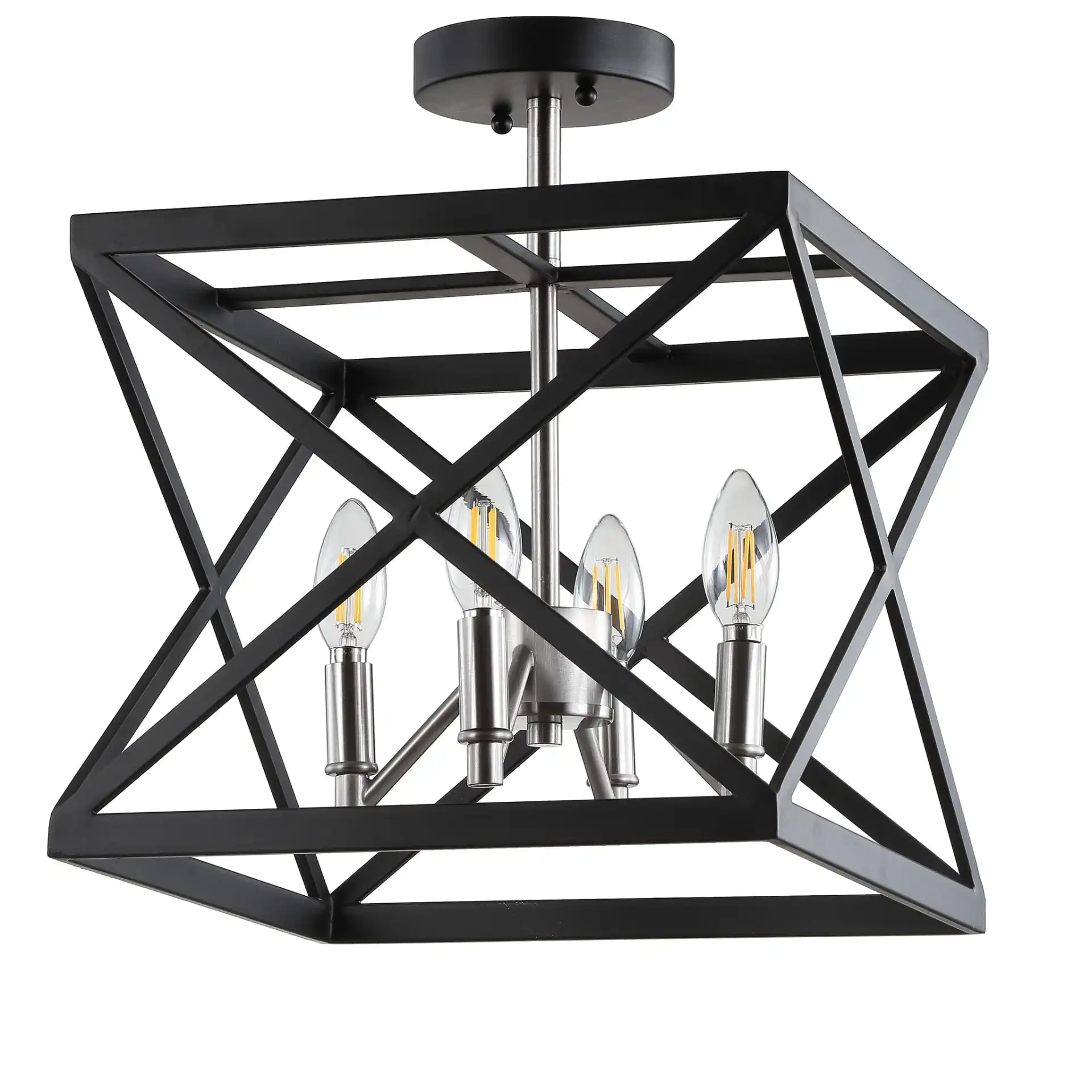 Matias Flush Mount in Black, detail view