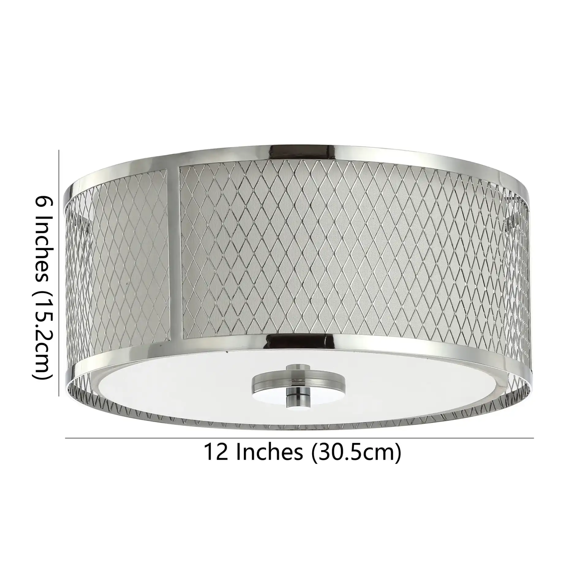 Braydon Flush Mount in Chrome, detail view
