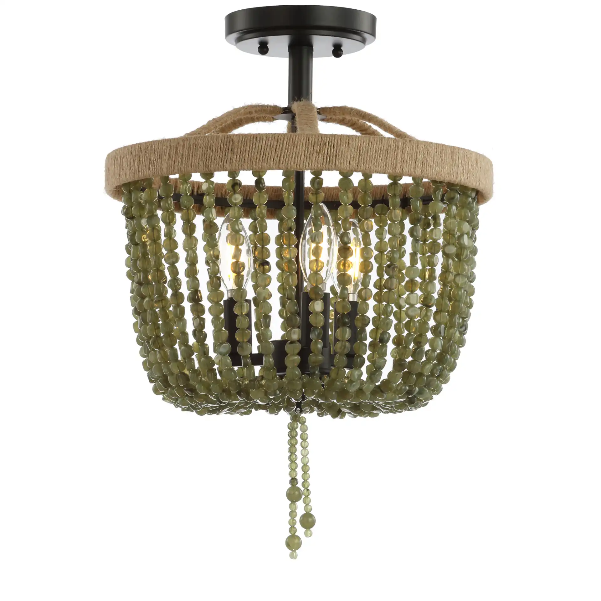 Davin Flush Mount in Black