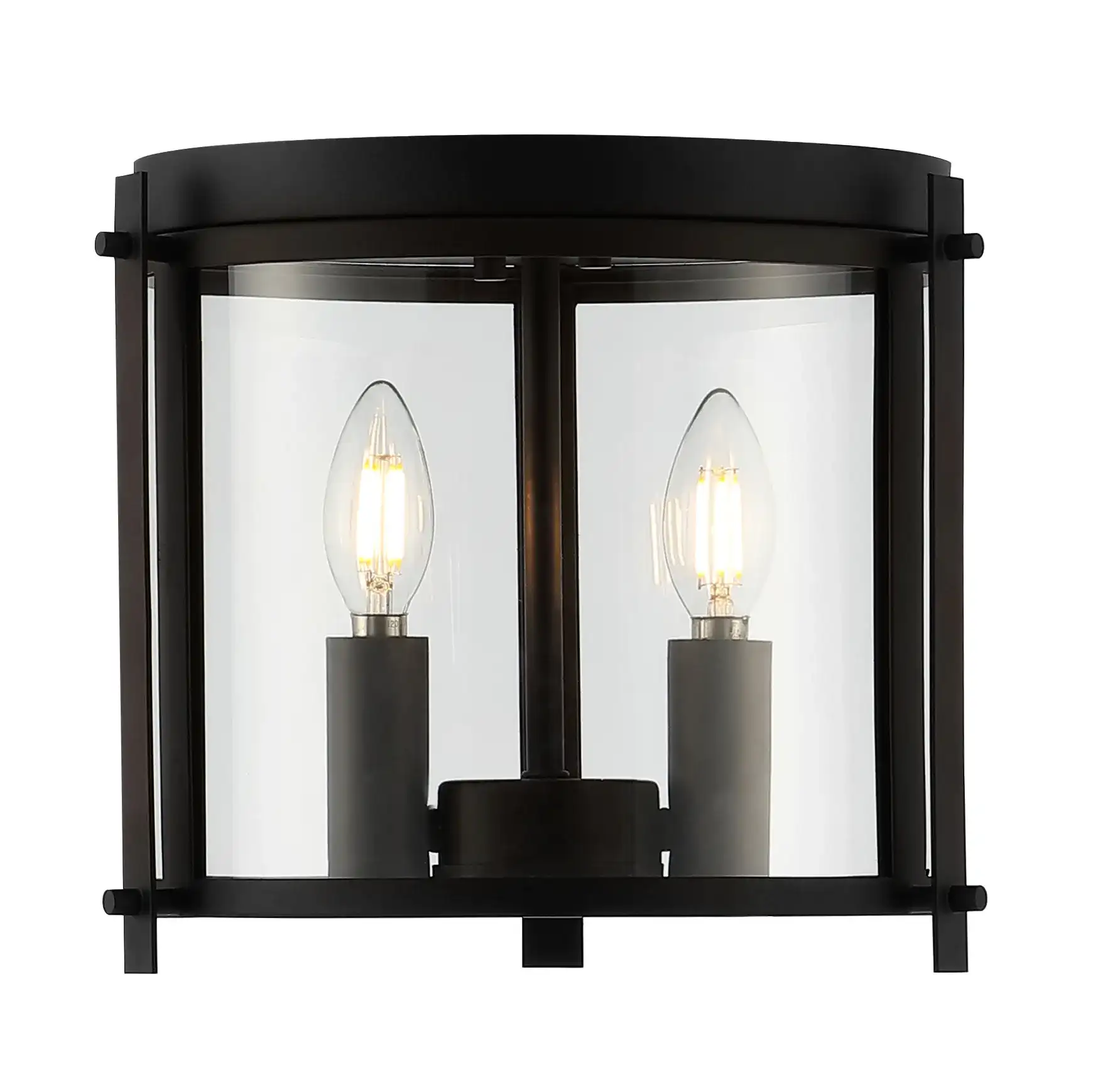 Binsor Three-Light Pendant in Bronze / Clear