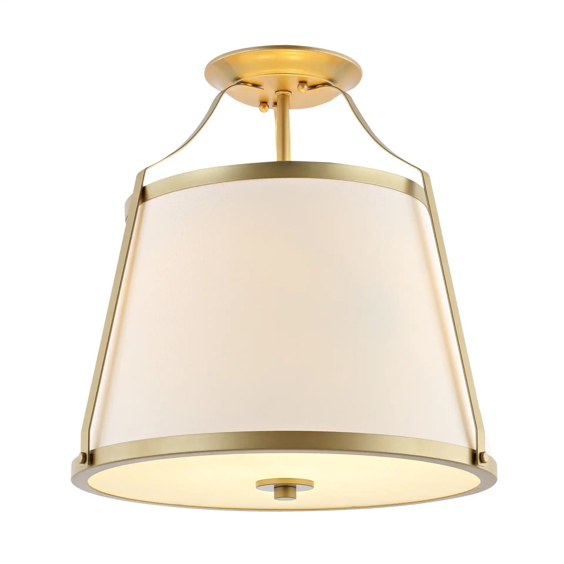 Lanis Three-Light Flush Mount in Gold